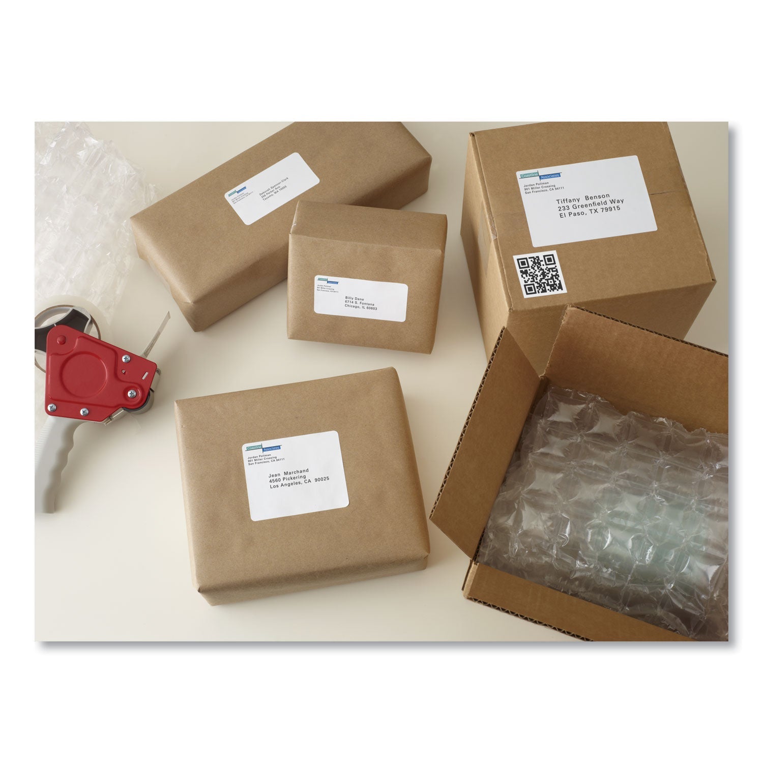 Avery® Shipping Labels W/ Trueblock Technology, Laser Printers, 5.5 X 8.5, White, 2/sheet, 100 Sheets/box