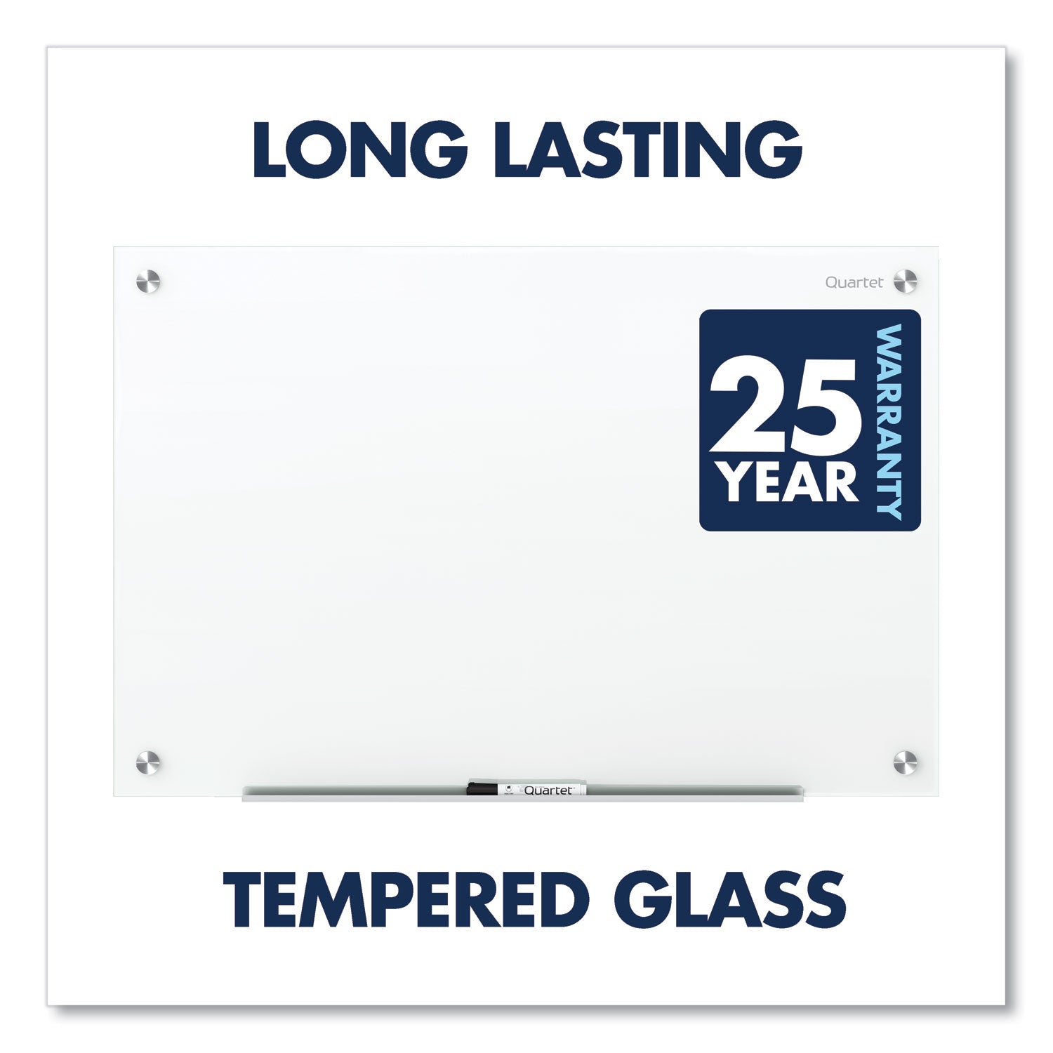 Quartet® Brilliance Glass Dry-Erase Boards, 96" x 48", White Surface