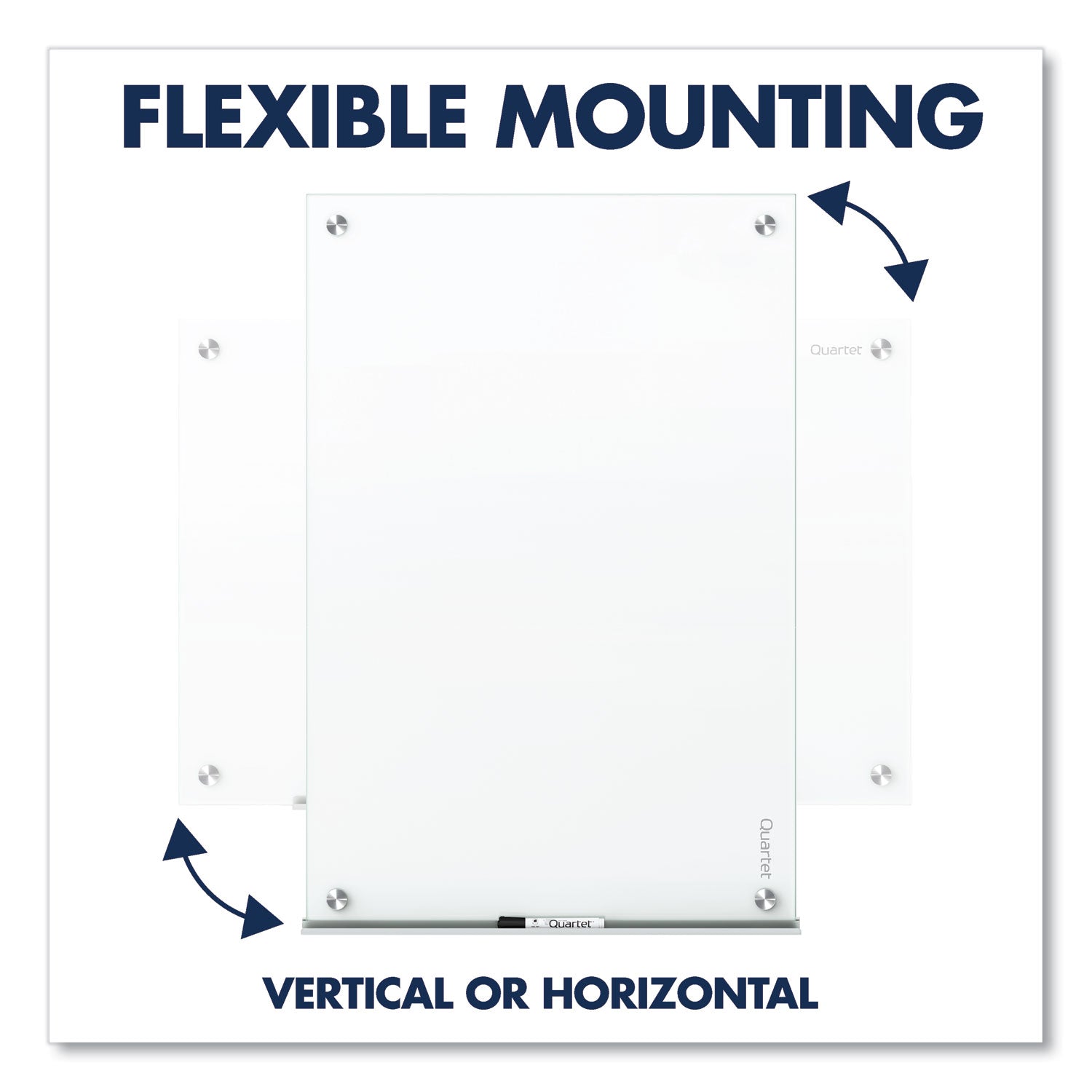 Quartet® Brilliance Glass Dry-Erase Boards, 48" x 36", White Surface
