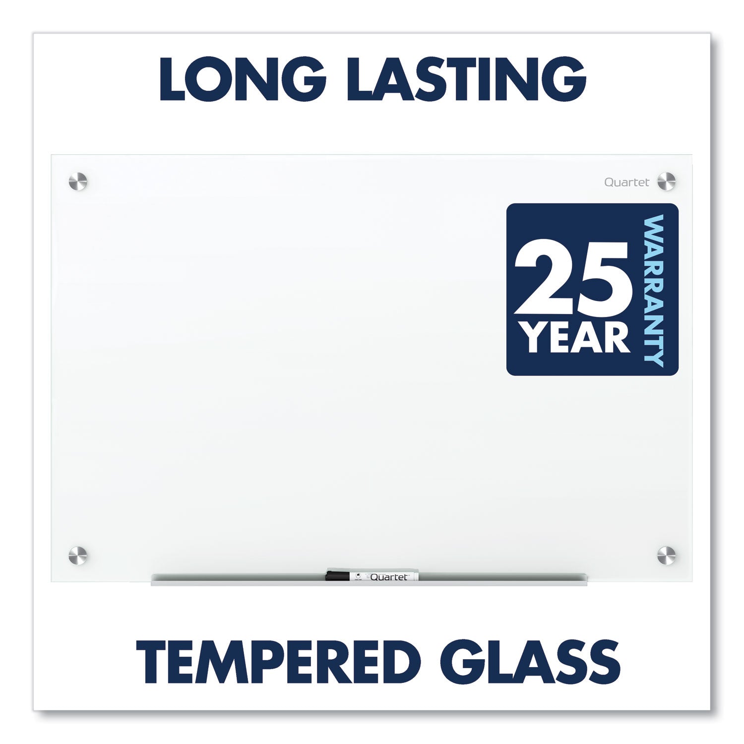 Quartet® Brilliance Glass Dry-Erase Boards, 72" x 48", White Surface