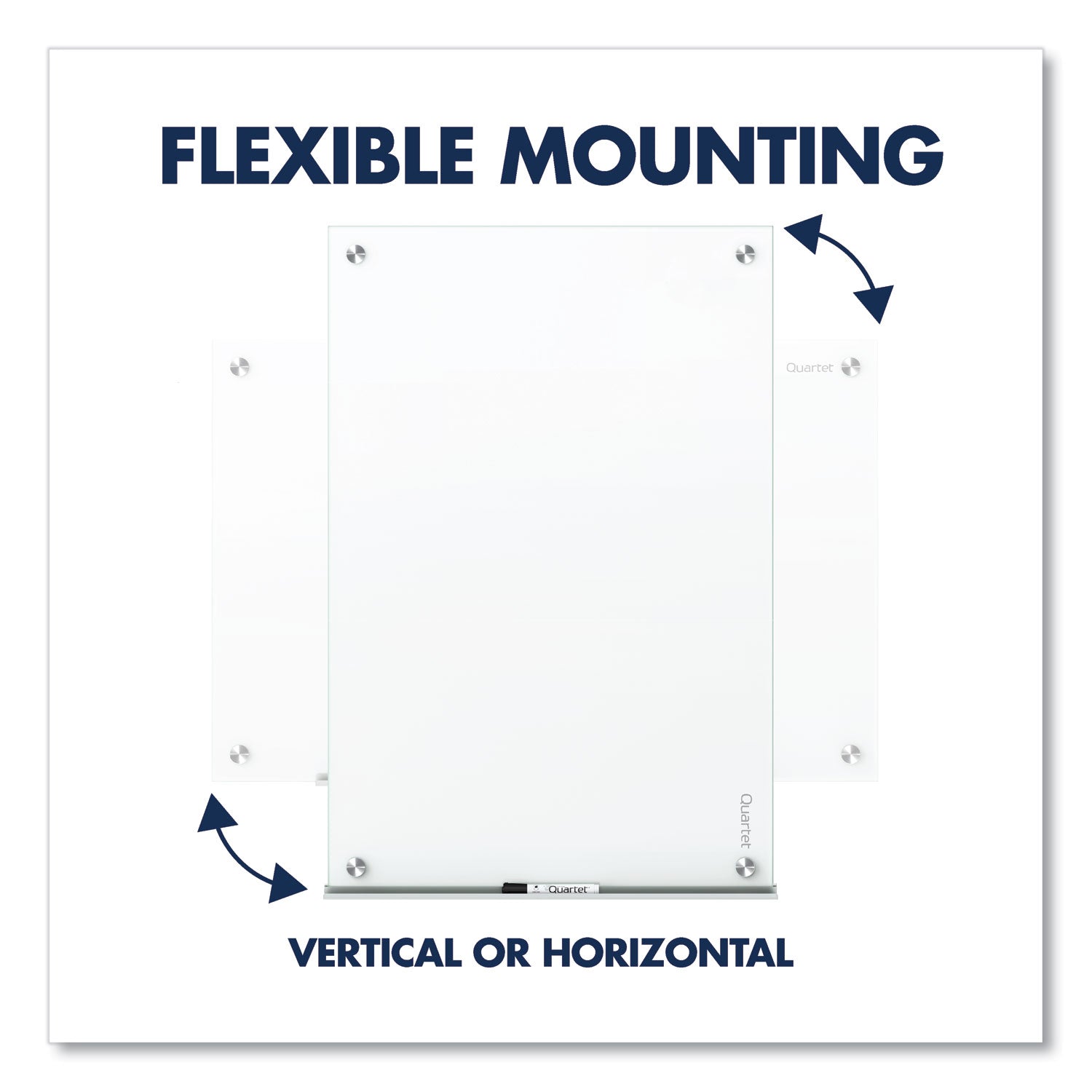 Quartet® Brilliance Glass Dry-Erase Boards, 96" x 48", White Surface