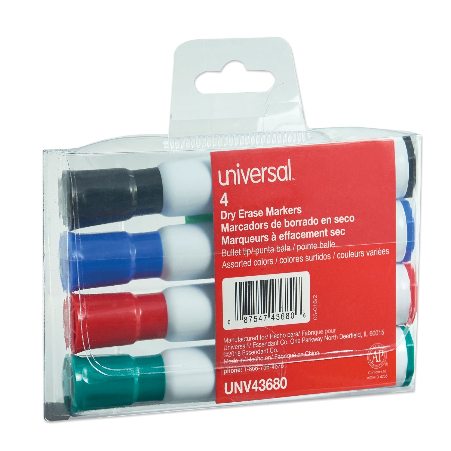 Dry Erase Marker | Medium Bullet Tip | 4/set