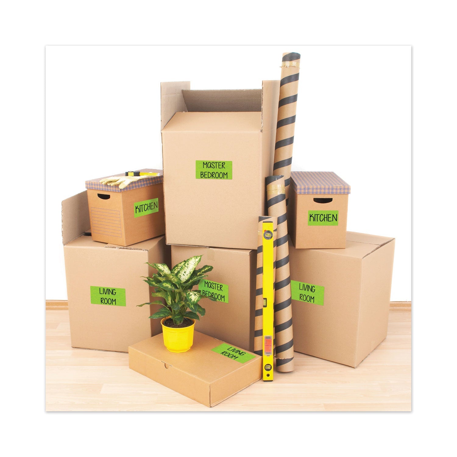 Avery® High-Visibility Permanent Laser Id Labels, 2 X 4, Neon Green, 1000/box