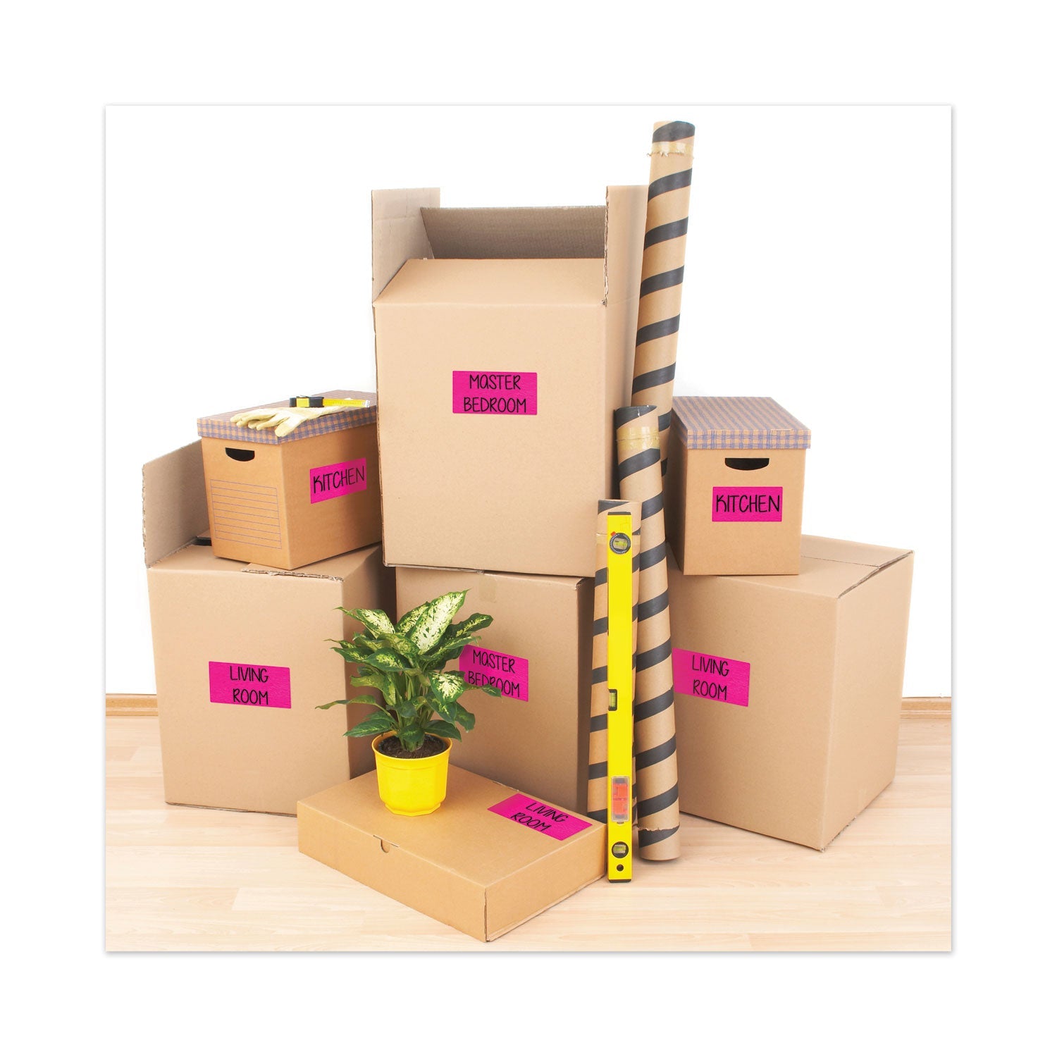 Avery® High-Visibility Permanent Laser Id Labels, 2 X 4, Neon Magenta, 1000/box