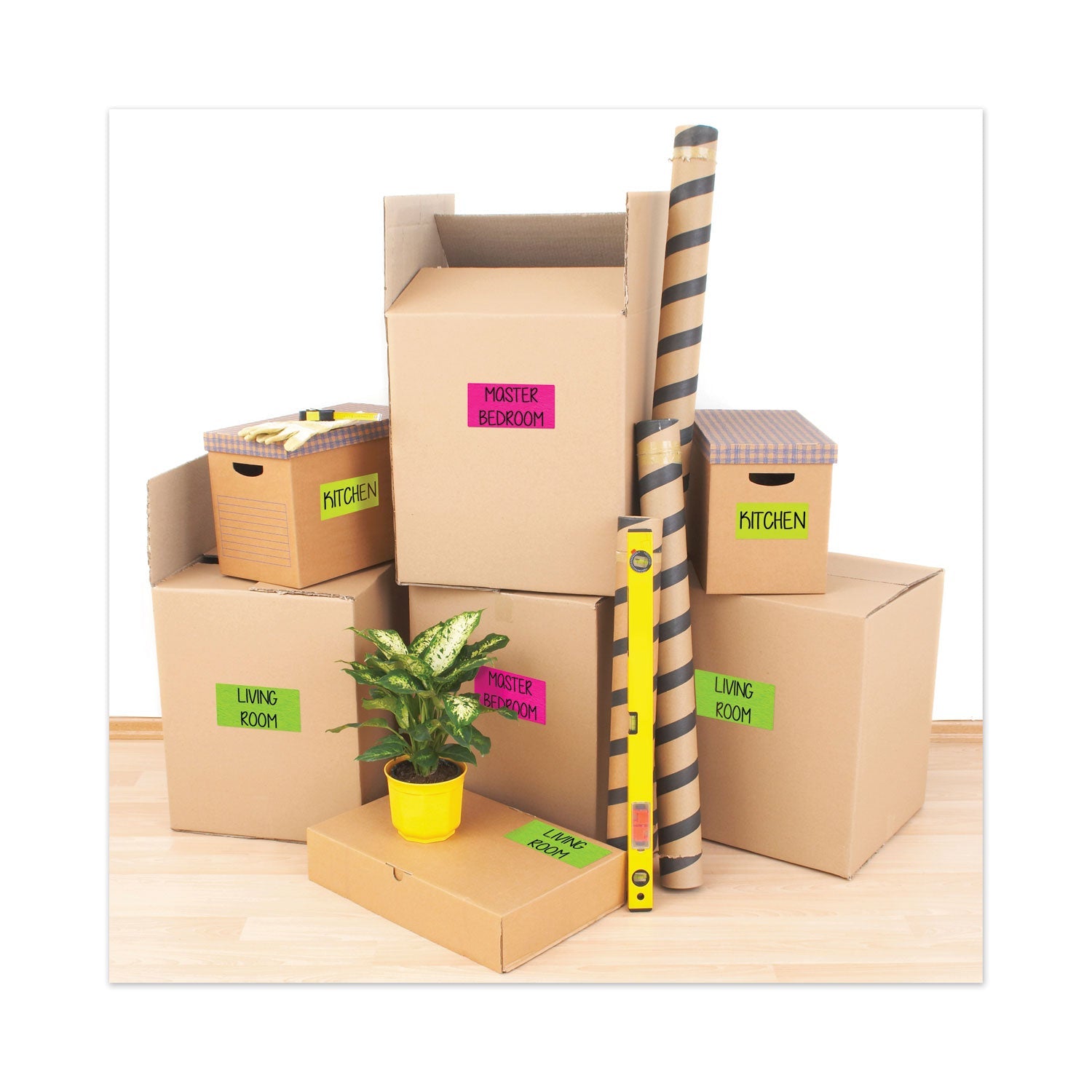 Avery® High-Visibility Permanent Laser Id Labels, 2 X 4, Asst. Neon, 150/pack