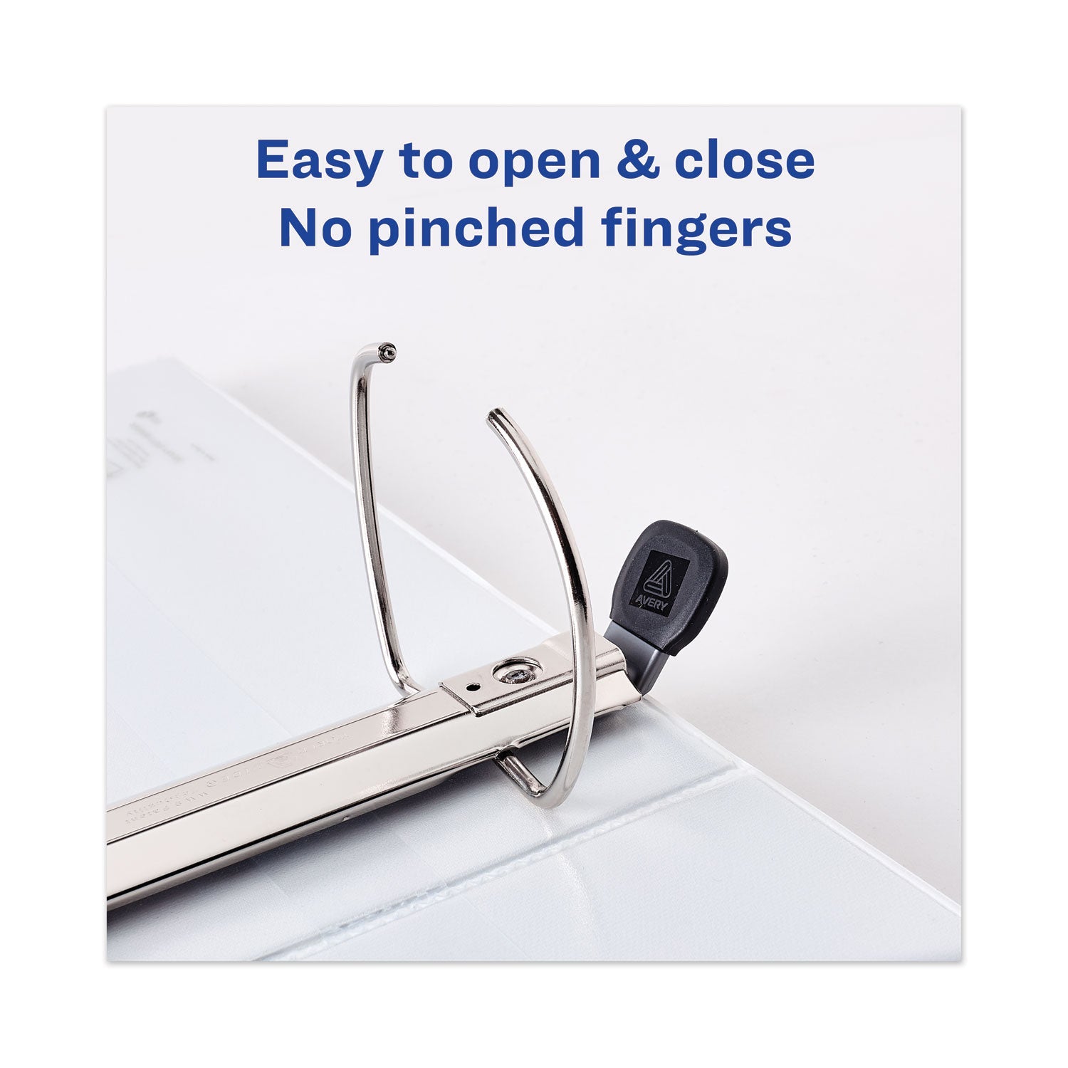 Avery® Heavy-Duty View Binder With Durahinge And Locking One Touch Ezd Rings, 3 Rings, 4" Capacity, 11 X 8.5, Navy Blue