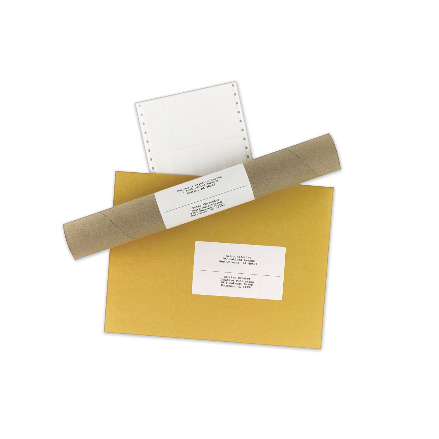 Avery® Dot Matrix Printer Mailing Labels, Pin-Fed Printers, 2.94 X 5, White, 3,000/box