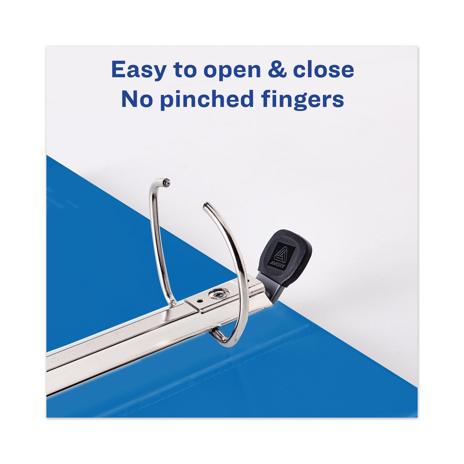 Avery® Heavy-Duty View Binder With Durahinge And One Touch Ezd Rings, 3 Rings, 2" Capacity, 11 X 8.5, Pacific Blue
