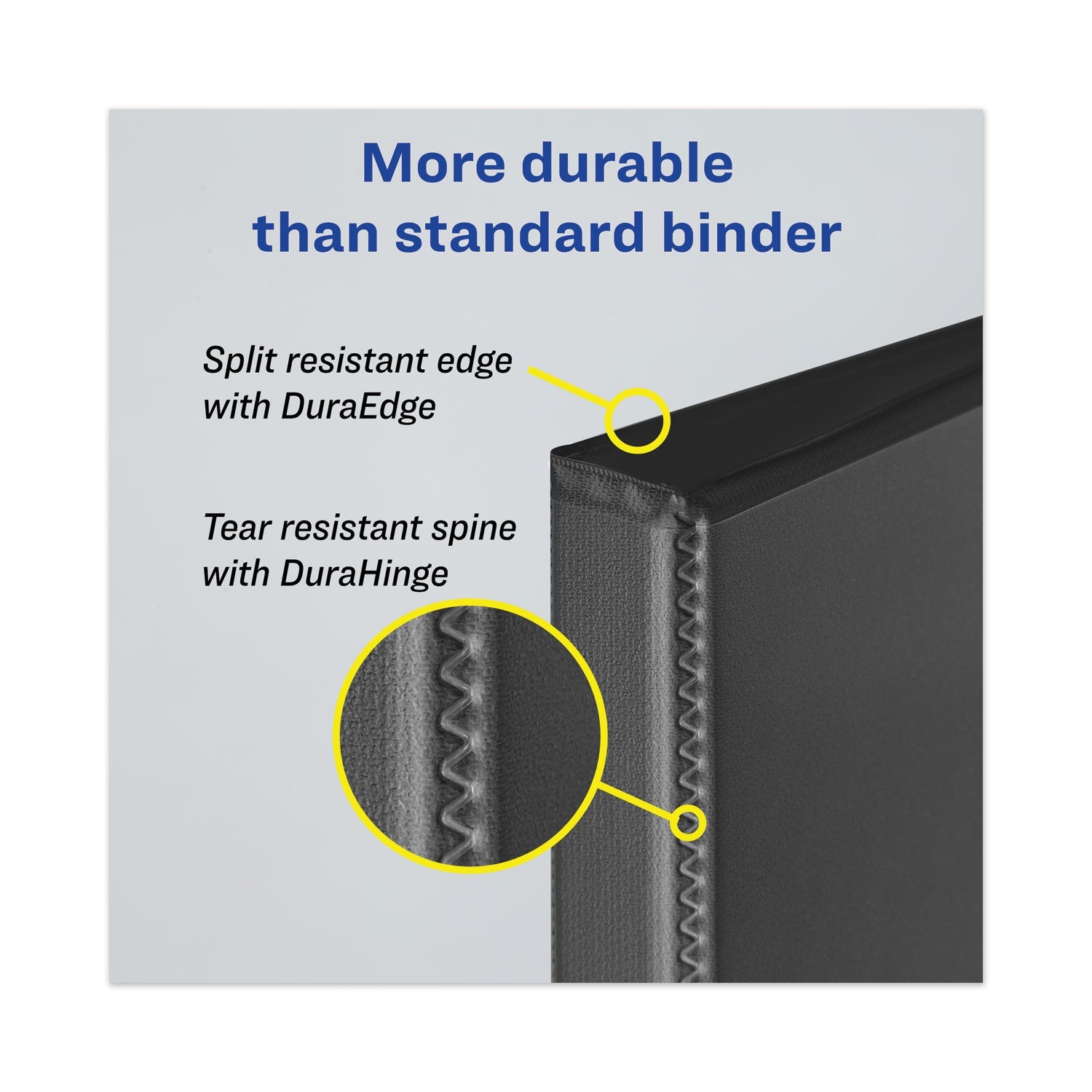 Avery® Heavy-Duty View Binder With Durahinge And One Touch Ezd Rings, 3 Rings, 1" Capacity, 11 X 8.5, Chartreuse