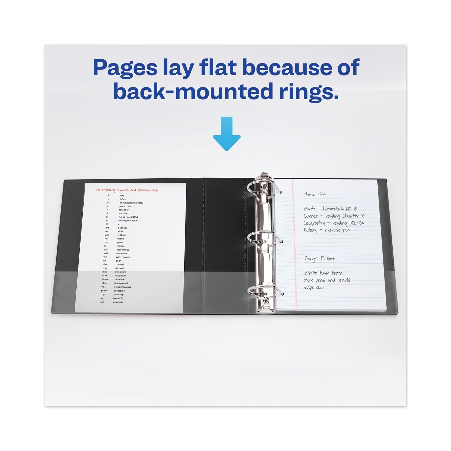 Avery® Heavy-Duty View Binder With Durahinge And Locking One Touch Ezd Rings, 3 Rings, 3" Capacity, 11 X 8.5, Black