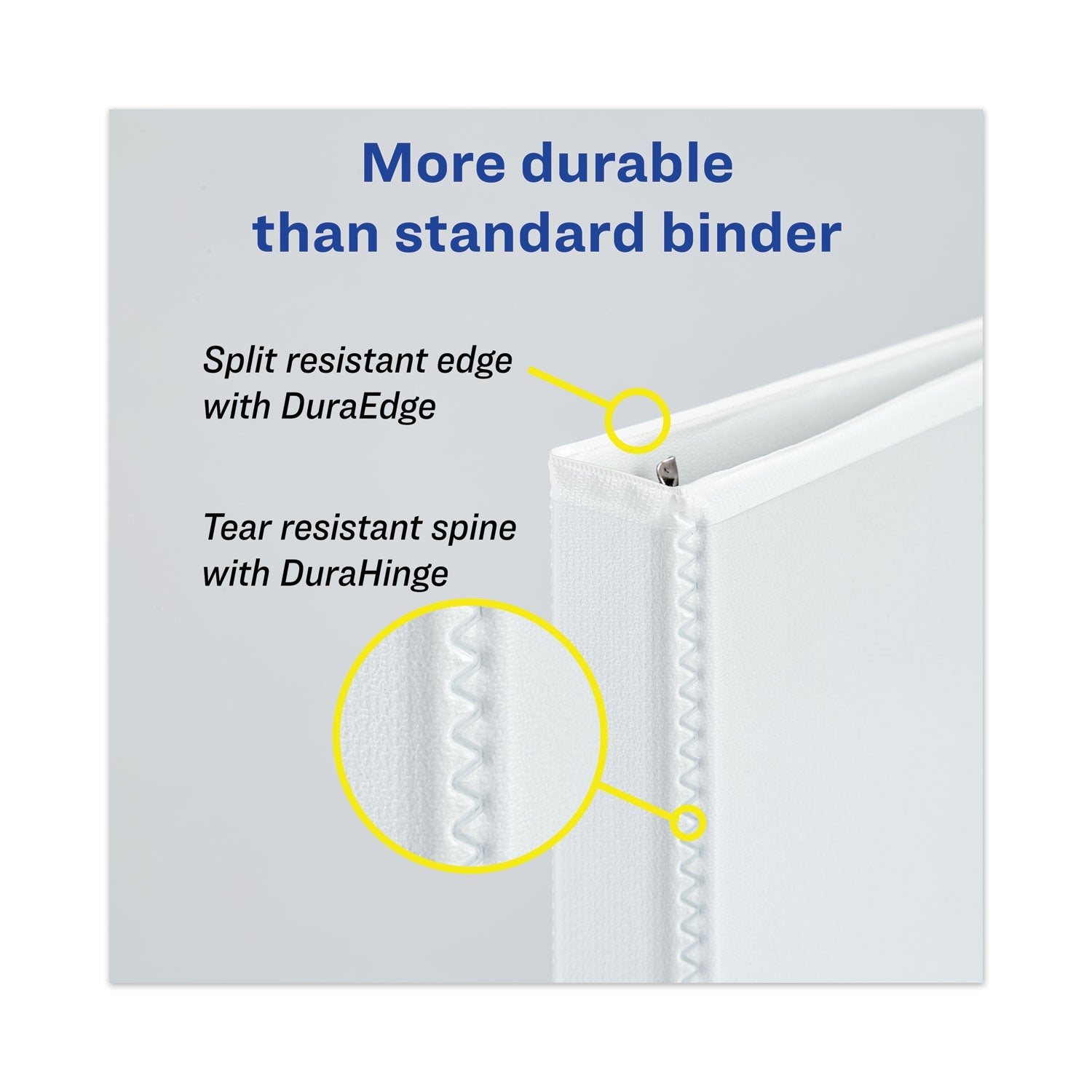 Avery® Heavy-Duty View Binder With Durahinge And Locking One Touch Ezd Rings, 3 Rings, 5" Capacity, 11 X 8.5, Chartreuse