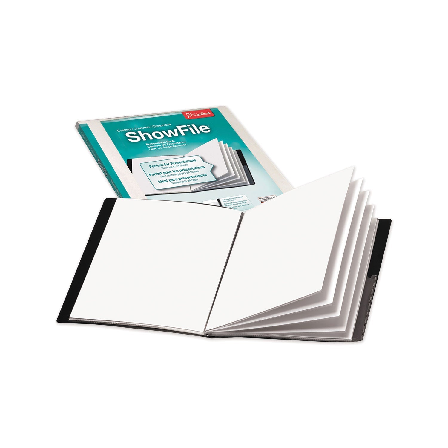 ShowFile Display Book | 12-Sleeve, Black, Cardinal®