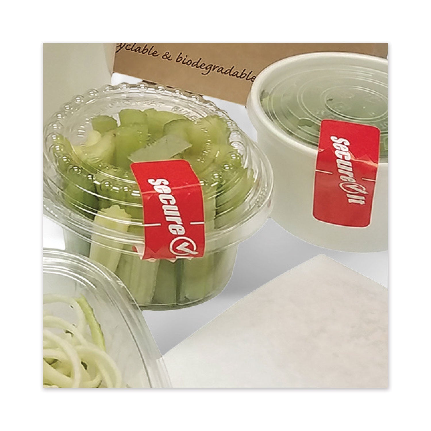 Tamper Evident Food Seals | 1x3, Red, 500/Pack