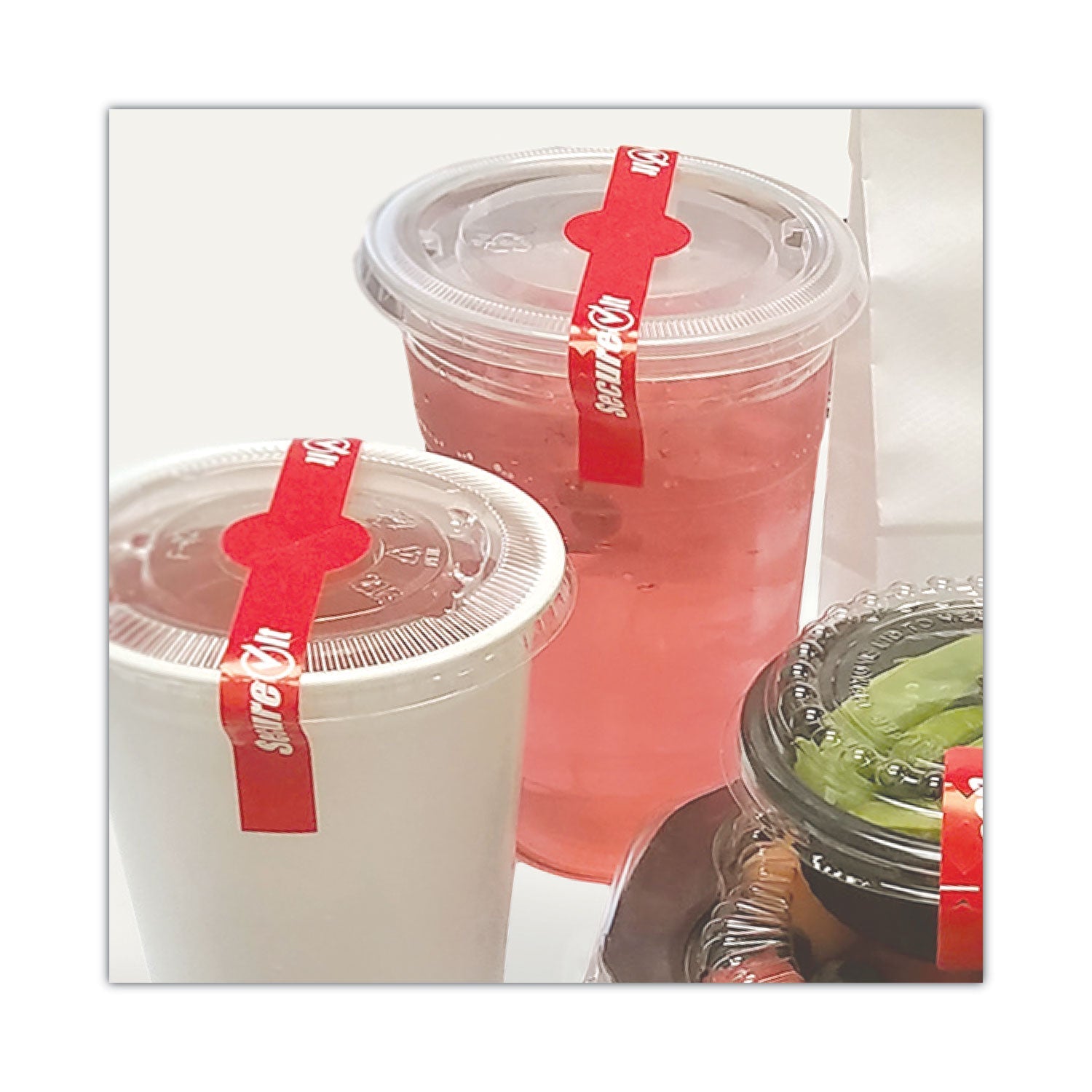 Tamper Evident Food Seals | 1x7, Red, 500/Pack