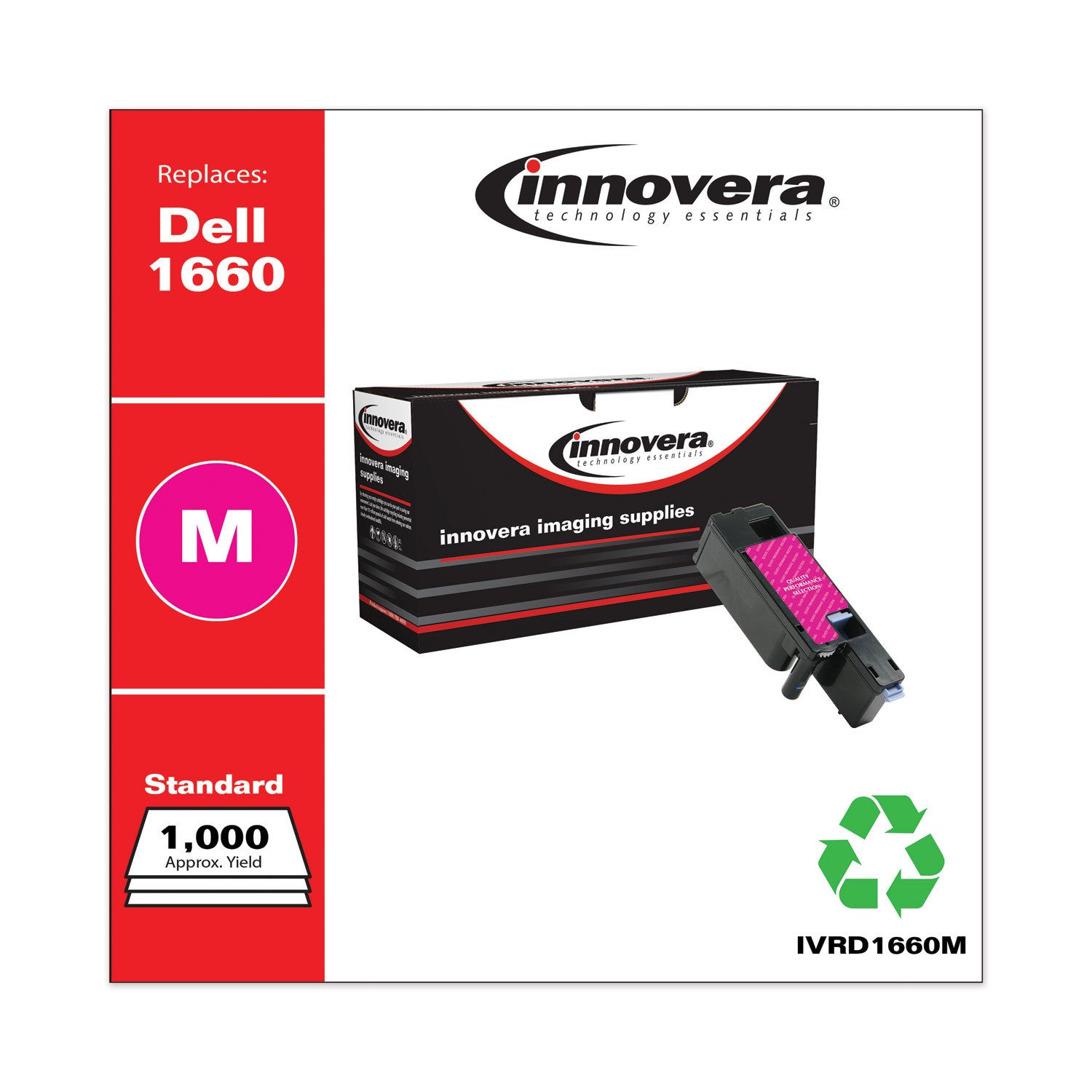 Innovera® Remanufactured Magenta Toner, Replacement for 332-0401, 1,000 Page-Yield - Bloom Skins