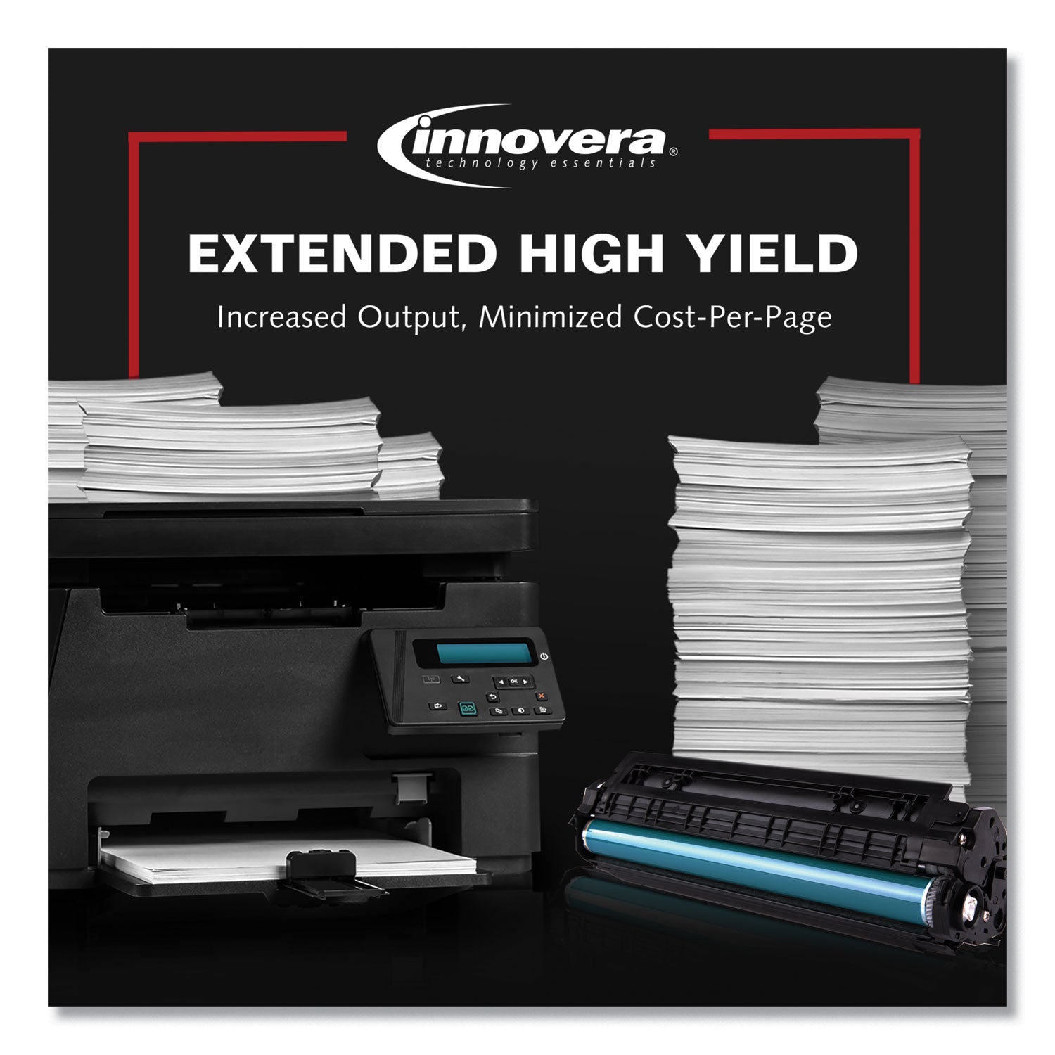 Innovera® Remanufactured Black Extended-Yield Toner, Replacement for 42A (Q5942AJ), 18,000 Page-Yield