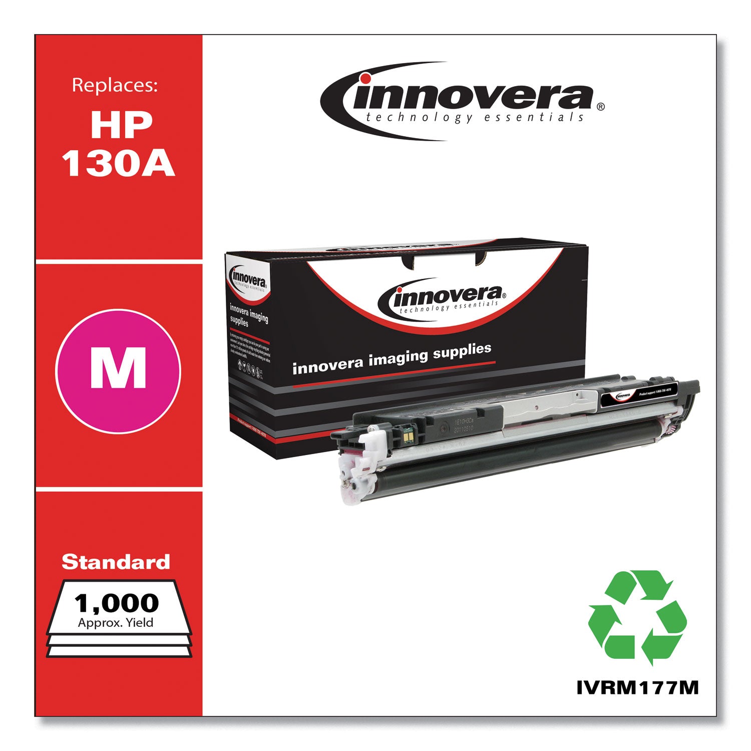 Innovera® Remanufactured Magenta Toner, Replacement for 130A (CF353A), 1,000 Page-Yield - Bloom Skins