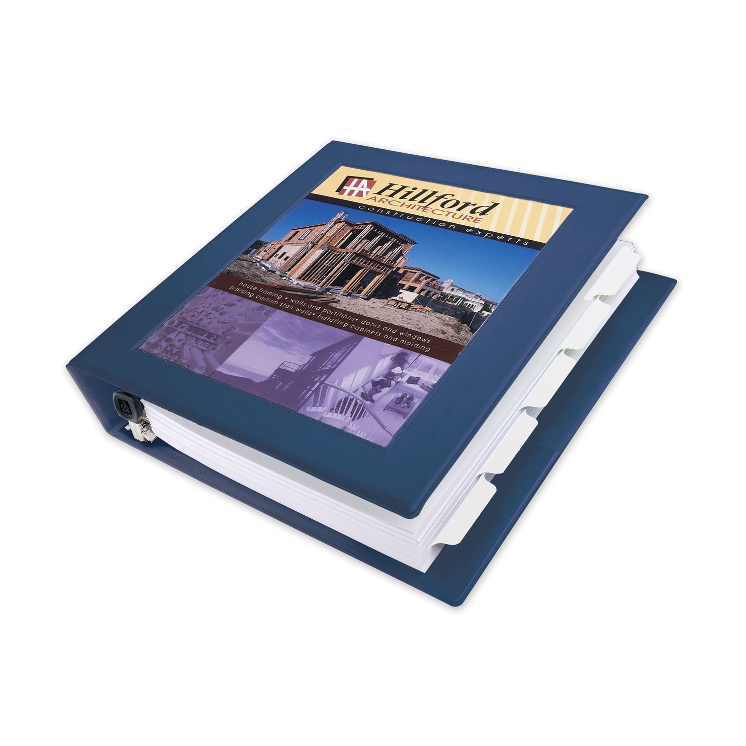 Avery® Framed View Heavy-Duty Binders, 3 Rings, 0.5" Capacity, 11 X 8.5, Navy Blue