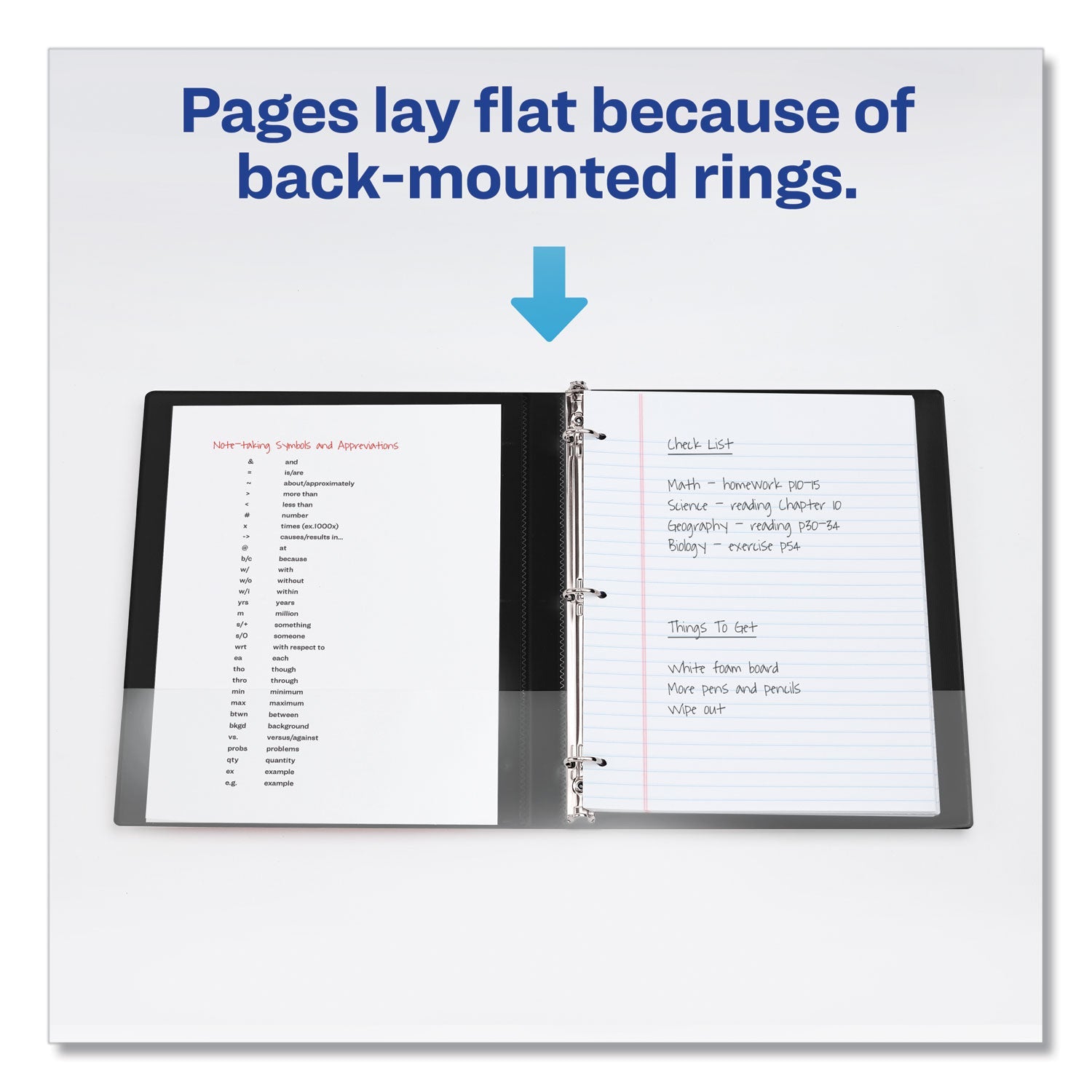Avery® Framed View Heavy-Duty Binders, 3 Rings, 0.5" Capacity, 11 X 8.5, Black