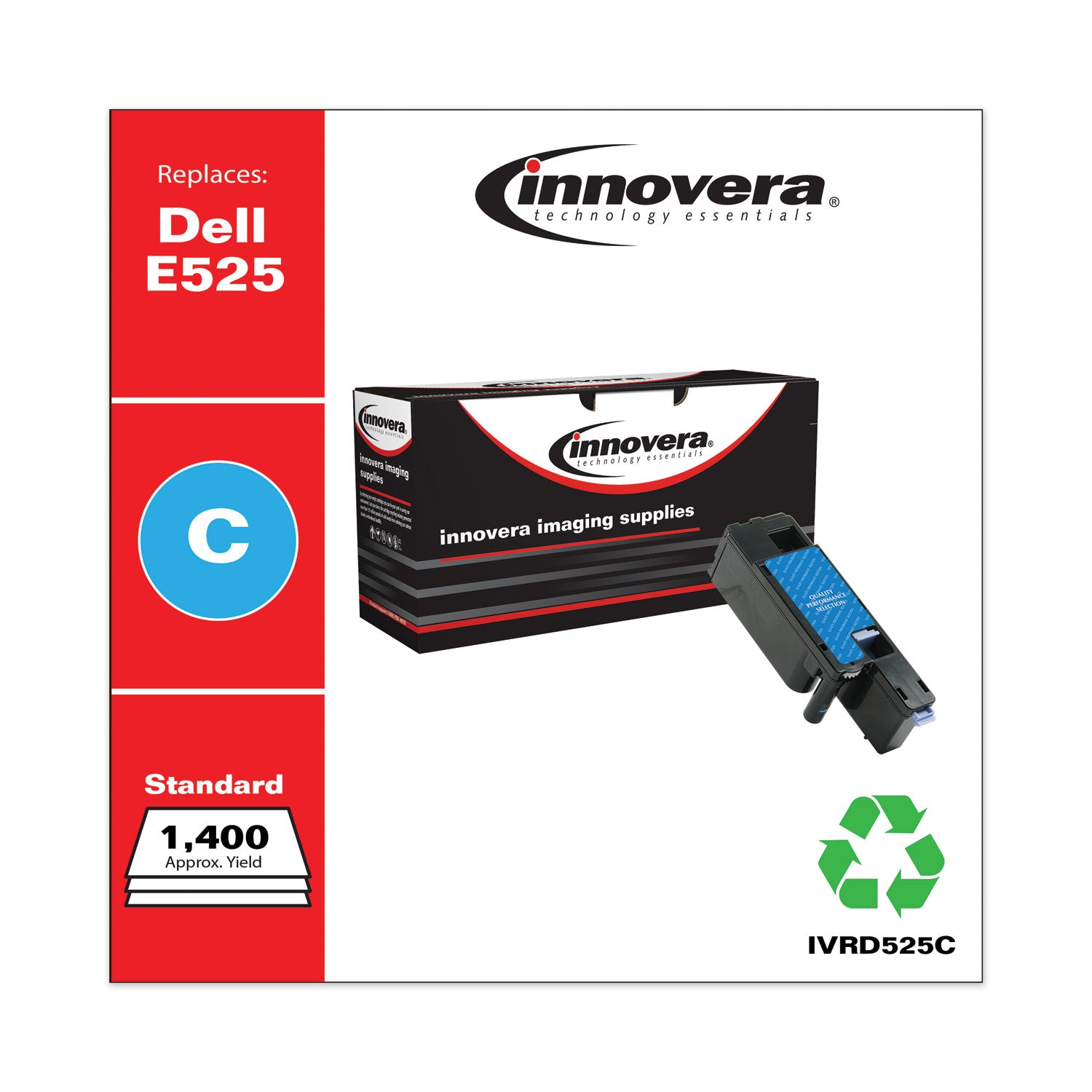 Innovera® Remanufactured Cyan Toner, Replacement for 593-BBJU, 1,400 Page-Yield - Bloom Skins