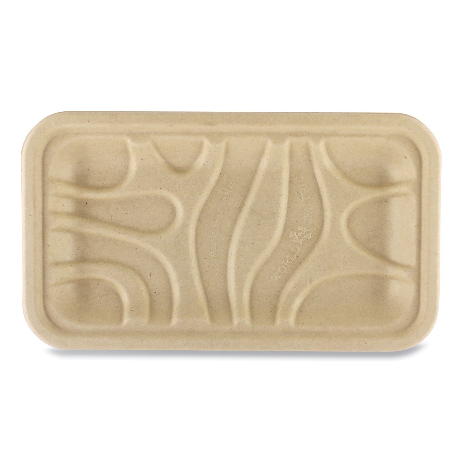 World Centric® Fiber Trays, 8.3 x 4.9 x 0.7, Natural, Paper, 500/Carton