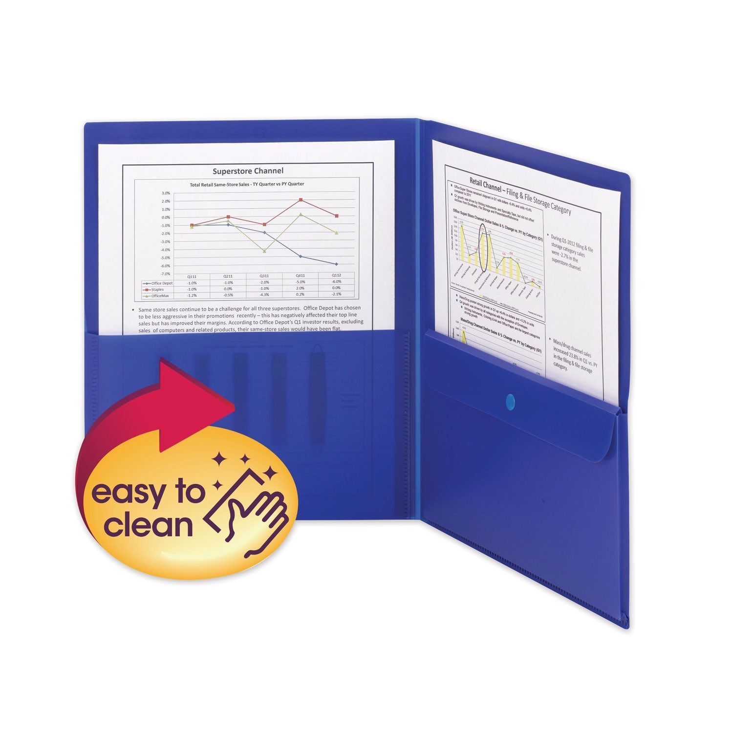 Poly Two-Pocket Folder | Smead Security Pocket