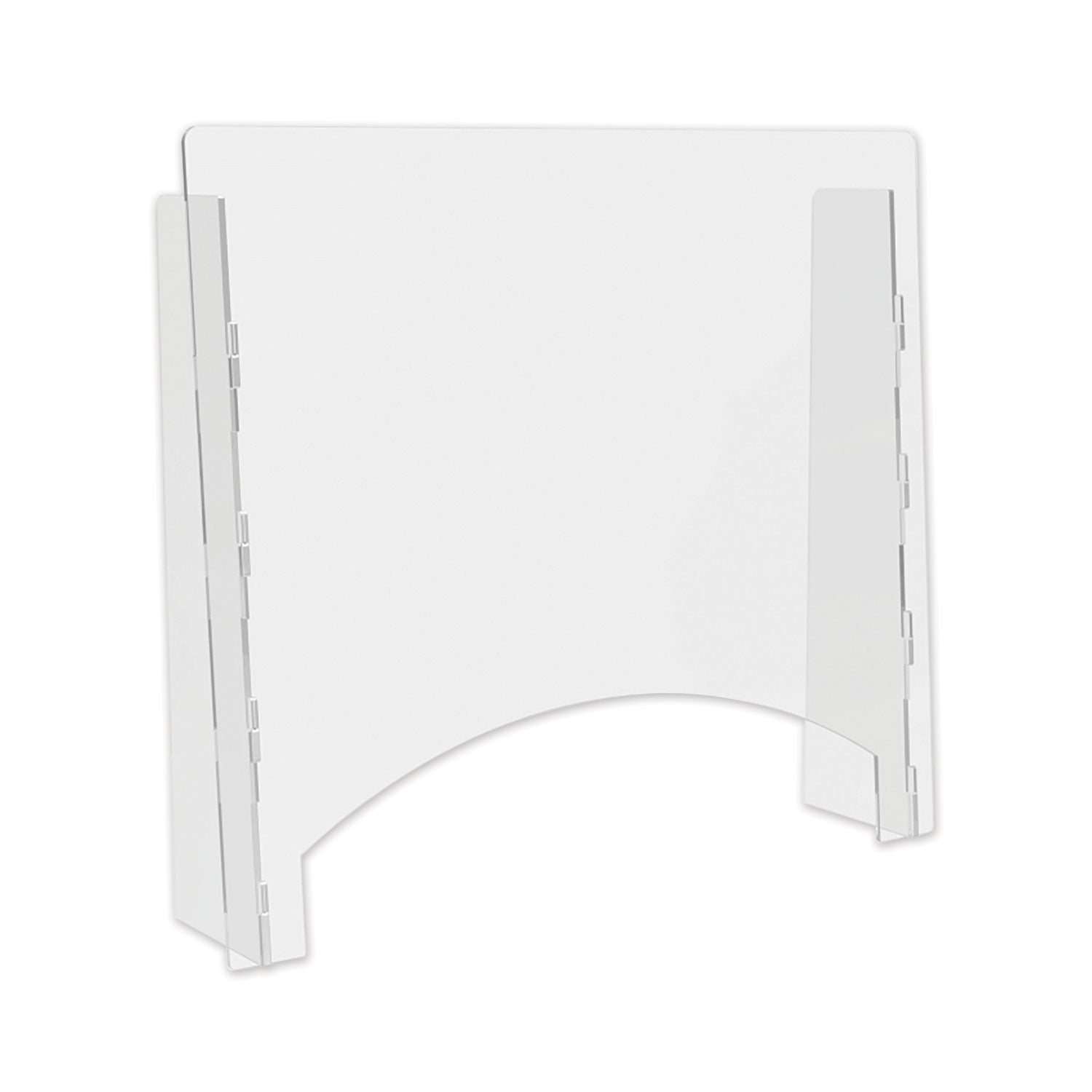 deflecto® Counter Top Barrier With Pass Thru, 27" X 6" X 23.75", Polycarbonate, Clear, 2/carton