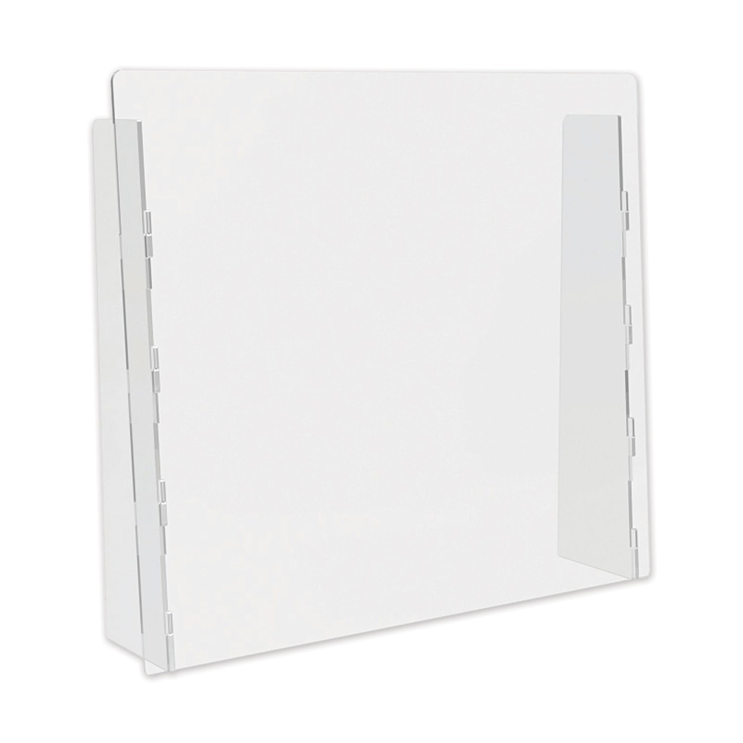 deflecto® Counter Top Barrier With Full Shield, 27" X 6" X 23.75", Acrylic, Clear, 2/carton