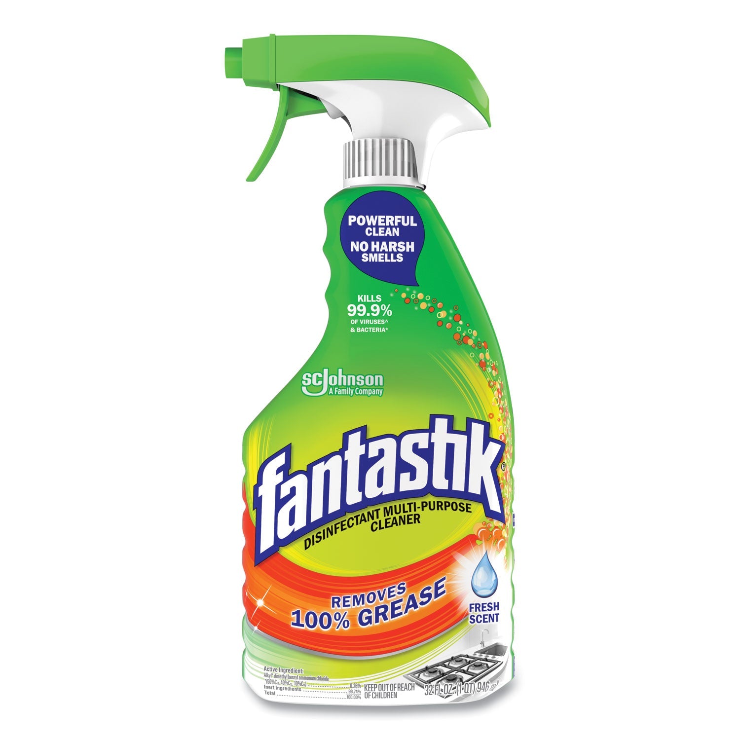 Fantastik® Disinfectant Multi-Purpose Cleaner Fresh Scent, 32 Oz Spray Bottle