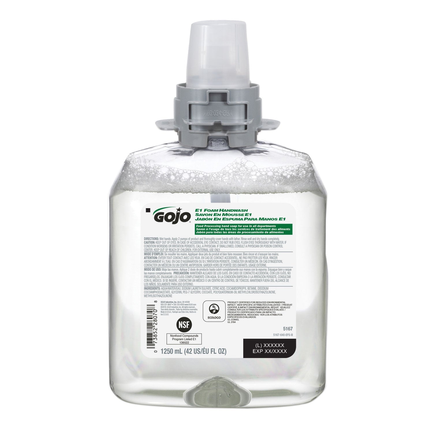 GOJO E1 Foam Handwash Refill | 4/Carton