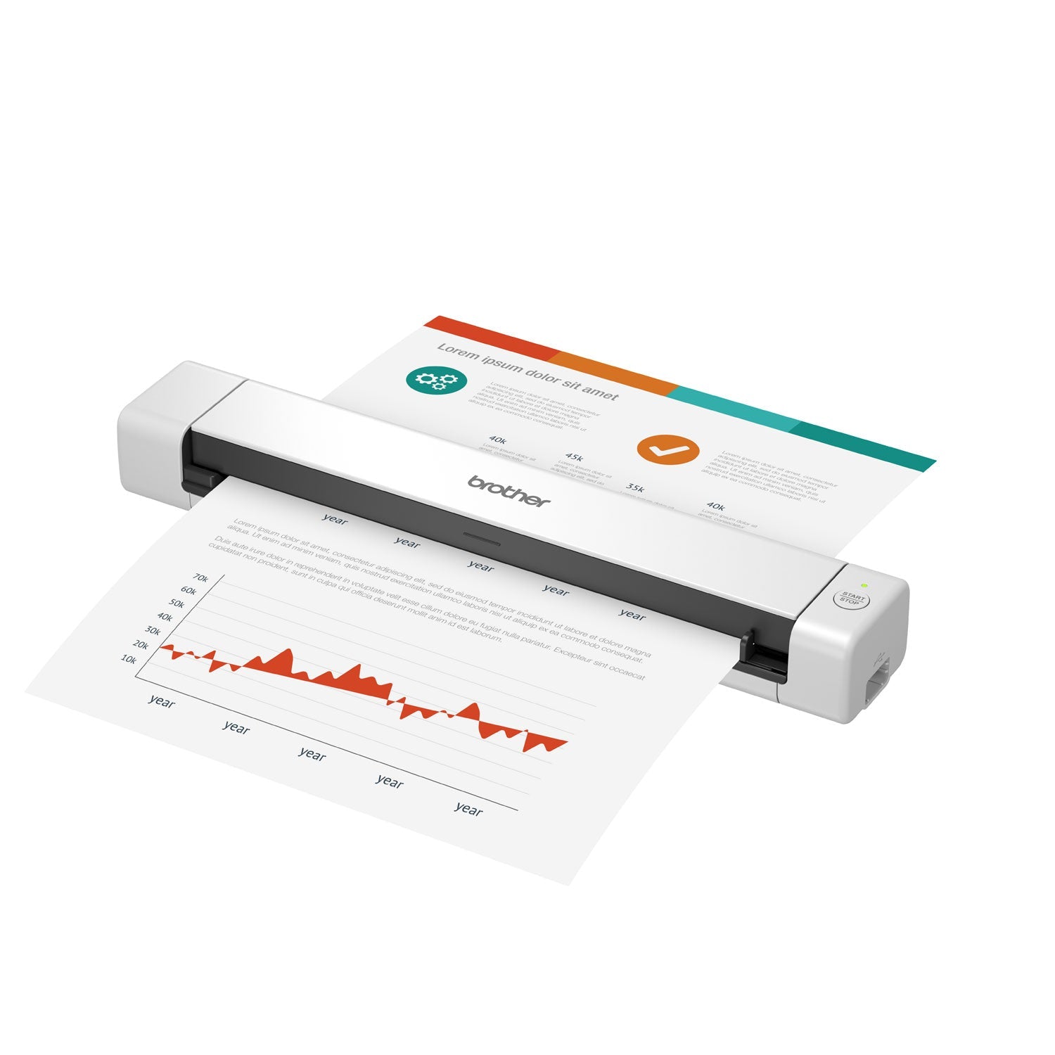 Brother Ds-640 Compact Mobile Document Scanner, 600 Dpi Optical Resolution, 1-Sheet Auto Document Feeder