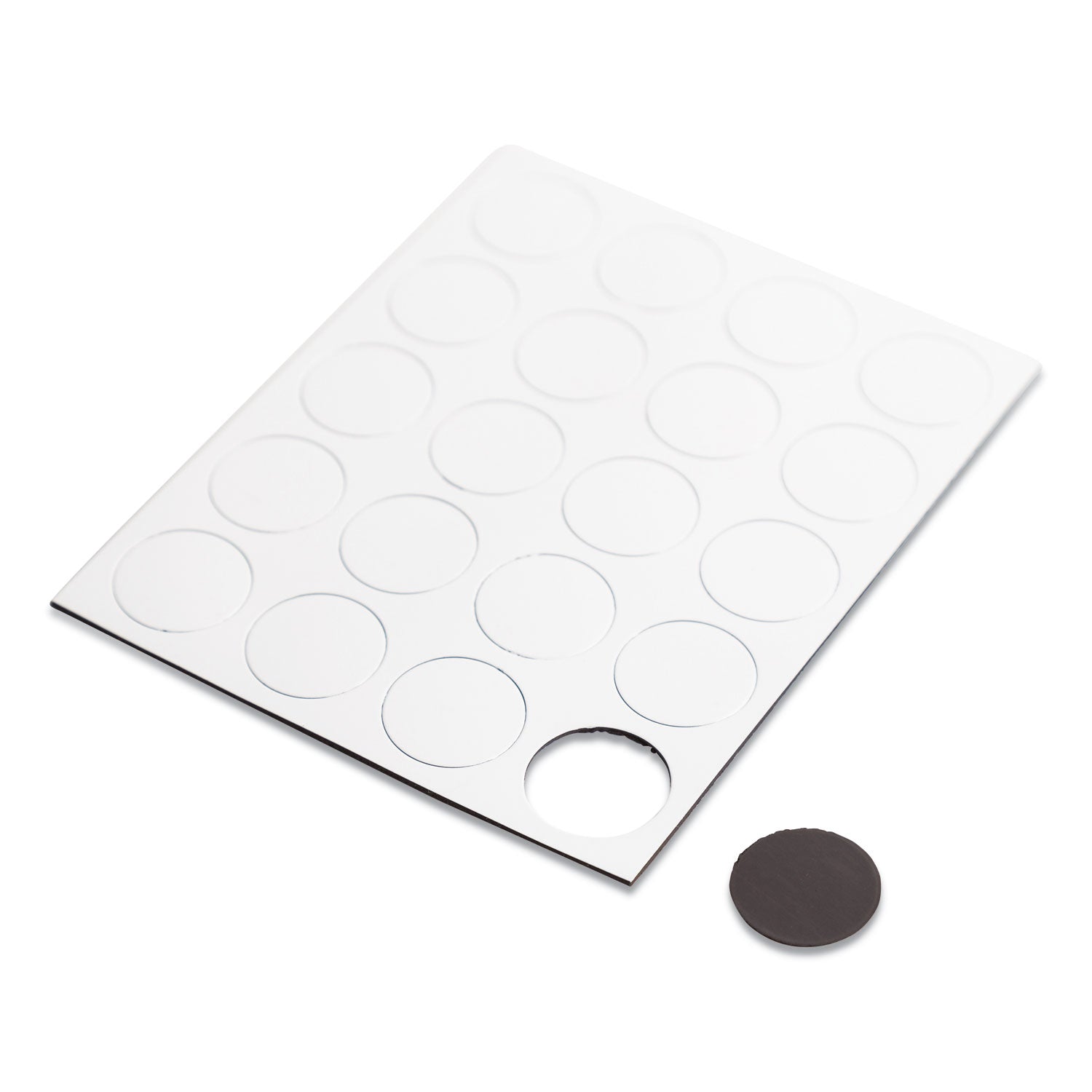 Heavy-Duty Board Magnets | 0.75" White Circles
