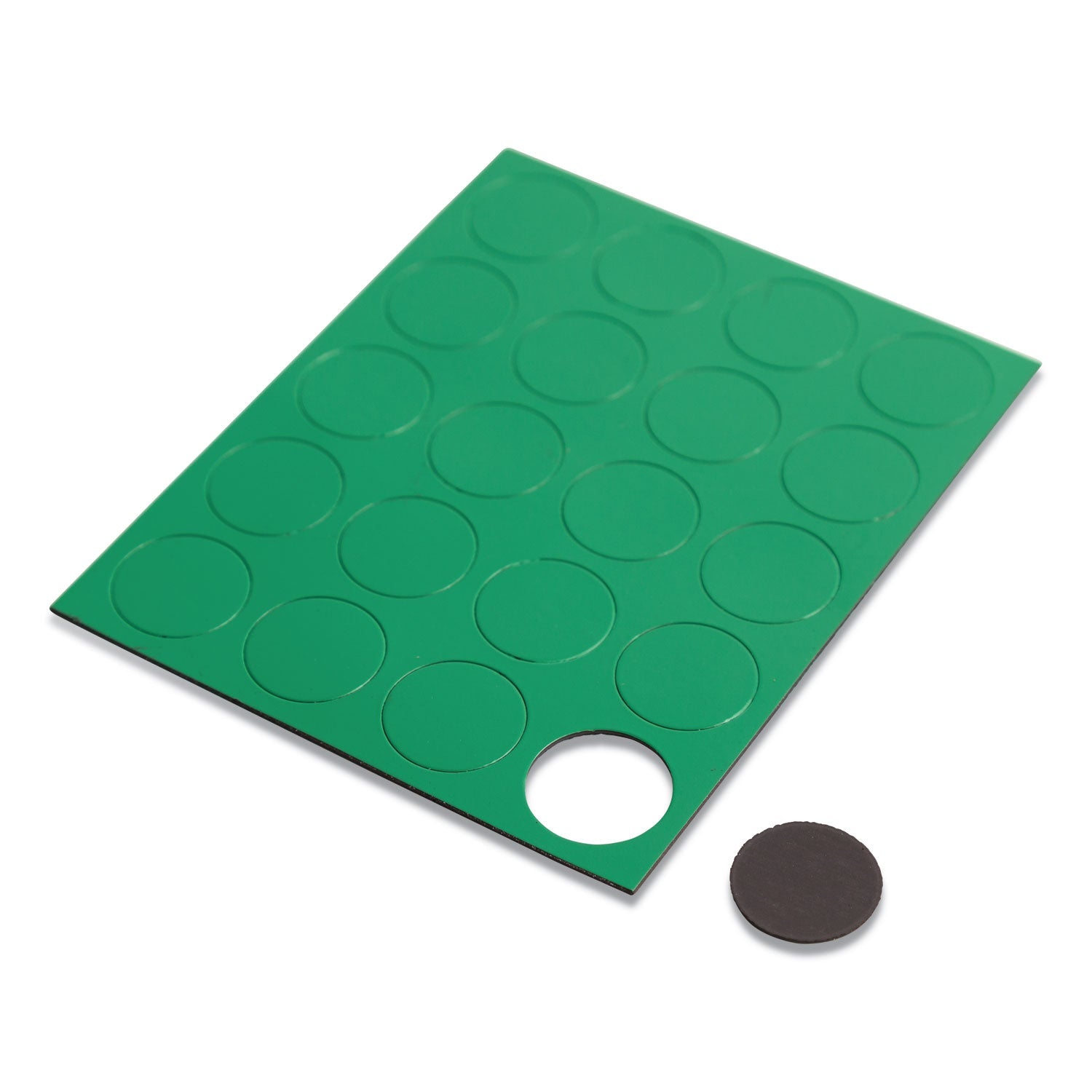 Heavy-Duty Board Magnets | Green, 20-Pack
