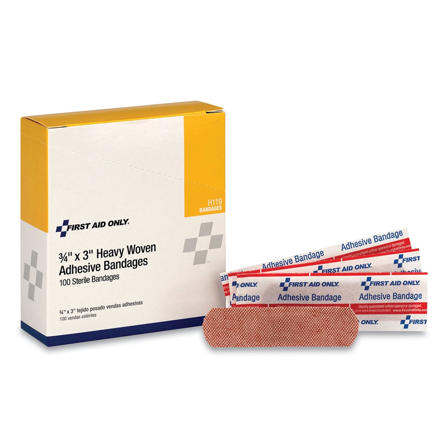 Heavy Woven Adhesive Bandages | 0.75x3 100-Box
