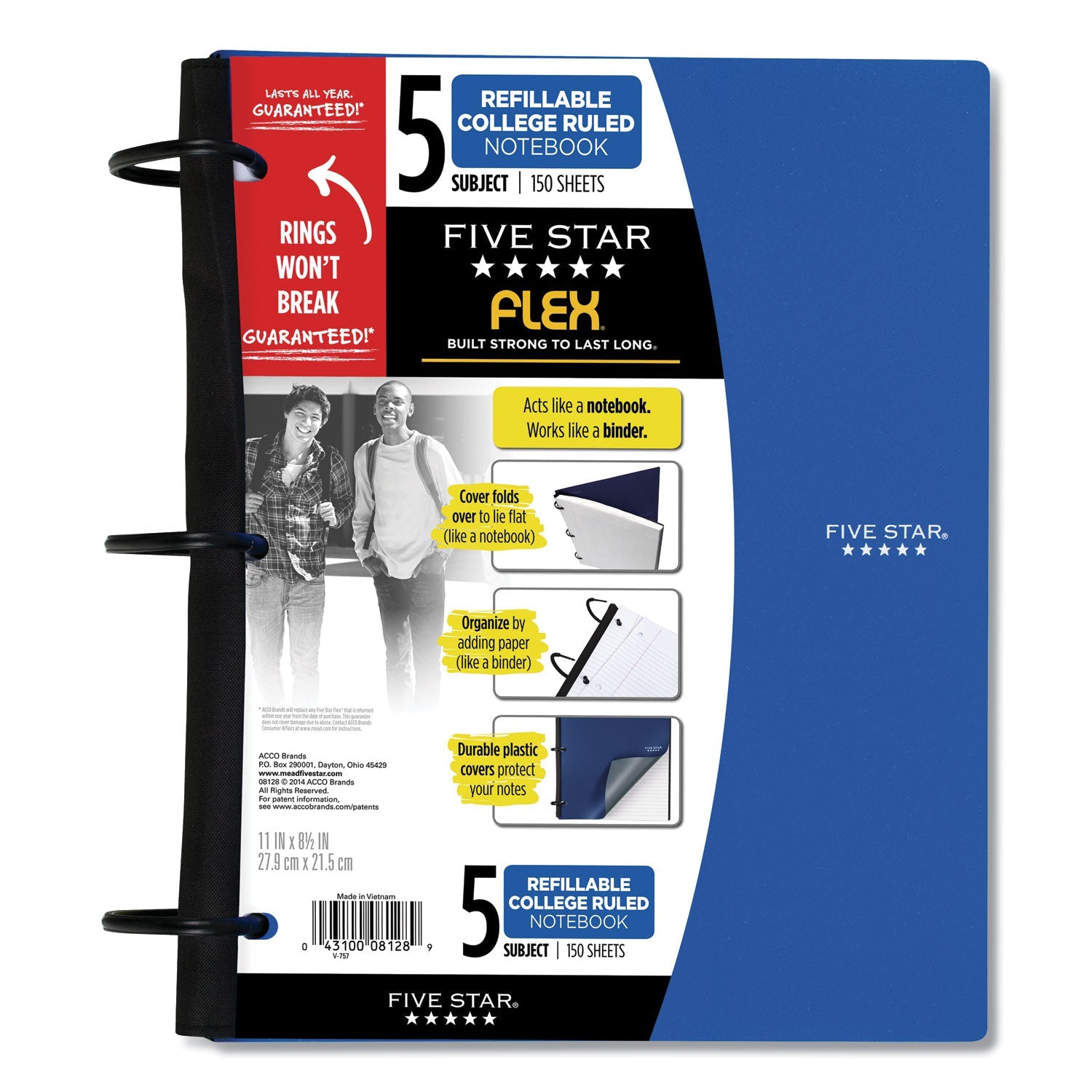 FLEX Notebook | 5-Subject | Five Star®
