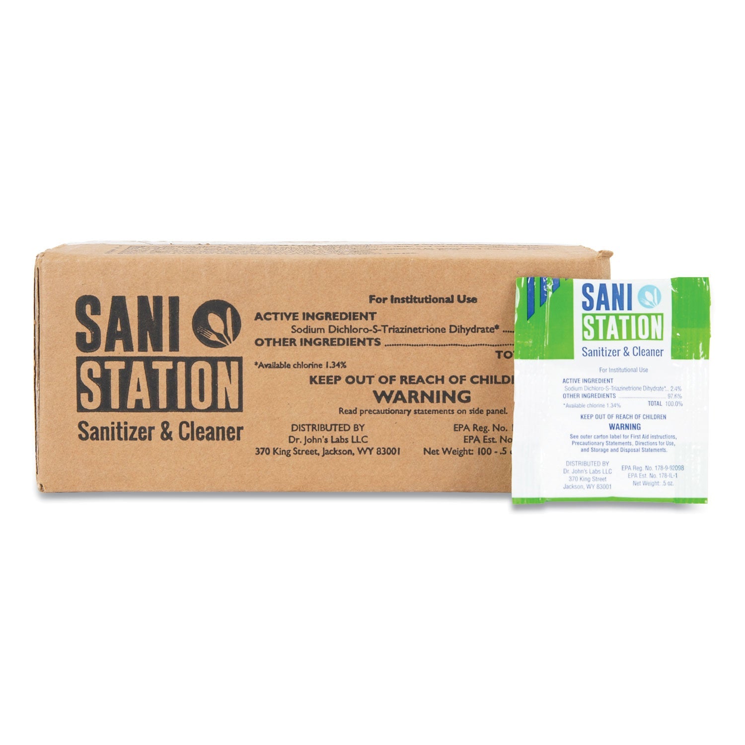 Sani Station Sanitizer | San Jamar® 100-Pack