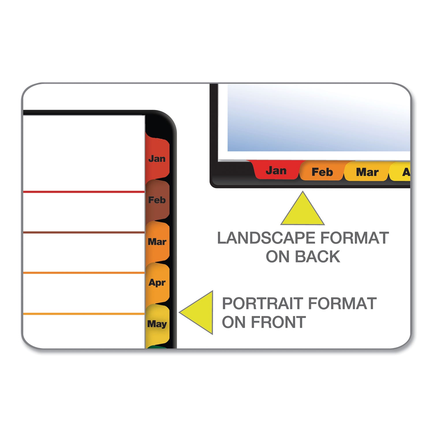 Cardinal® OneStep Printable Table of Contents and Dividers, 12-Tab, Jan. to Dec., 11 x 8.5, White, Assorted Tabs, 1 Set