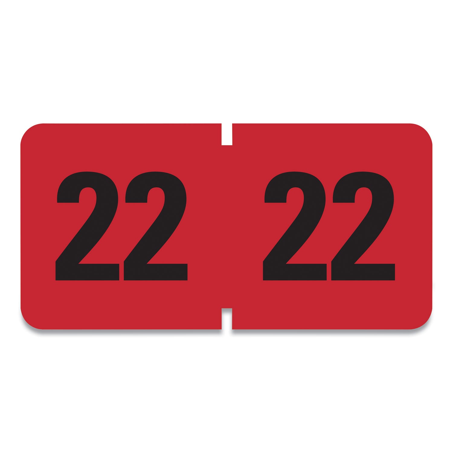 Yearly End Tab File Folder Labels | 22 | Red