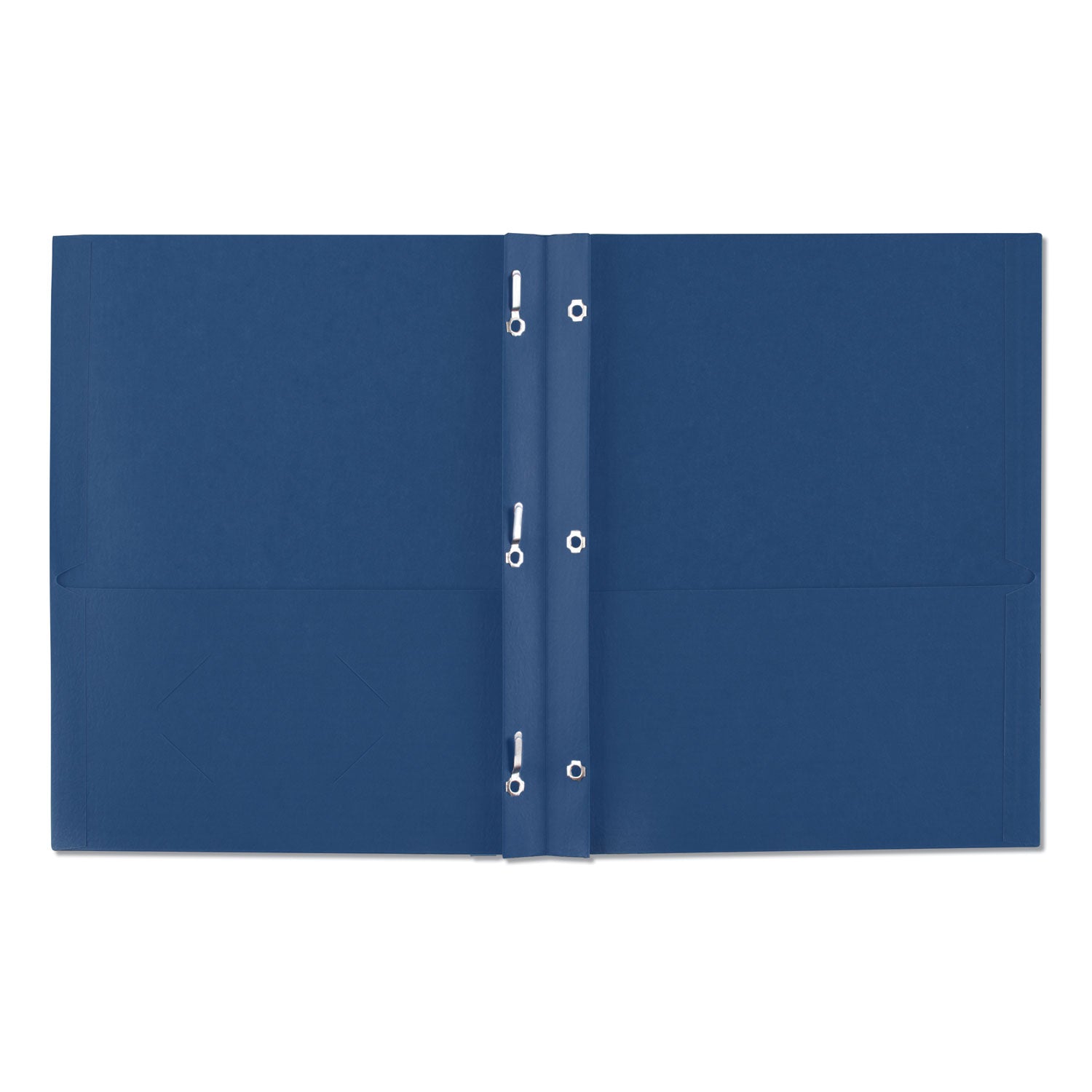 Avery® Two-Pocket Folder, Prong Fastener, 0.5" Capacity, 11 X 8.5, Dark Blue, 25/box