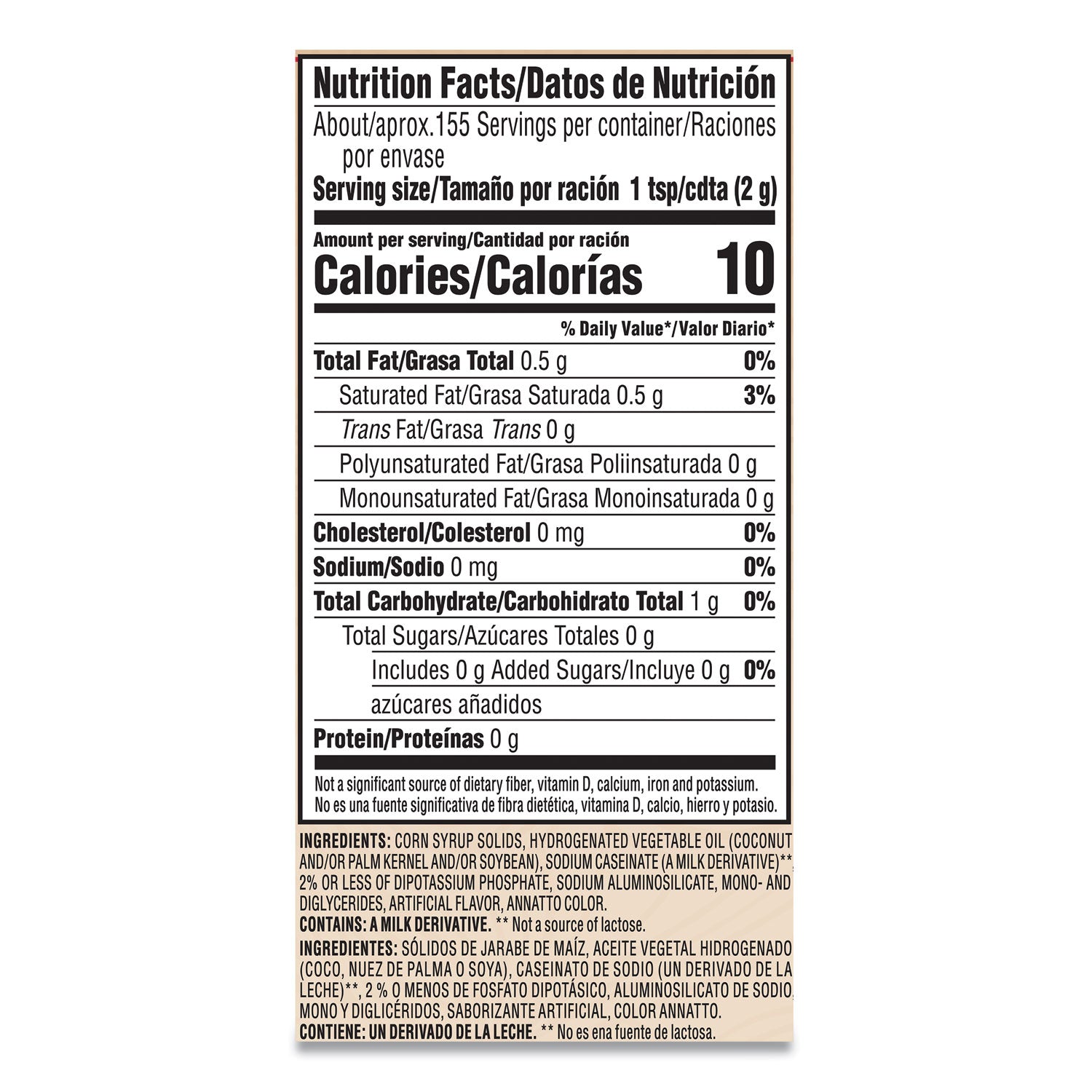 Coffee mate® Non-Dairy Powdered Creamer, Original, 11 Oz Canister, 12/carton