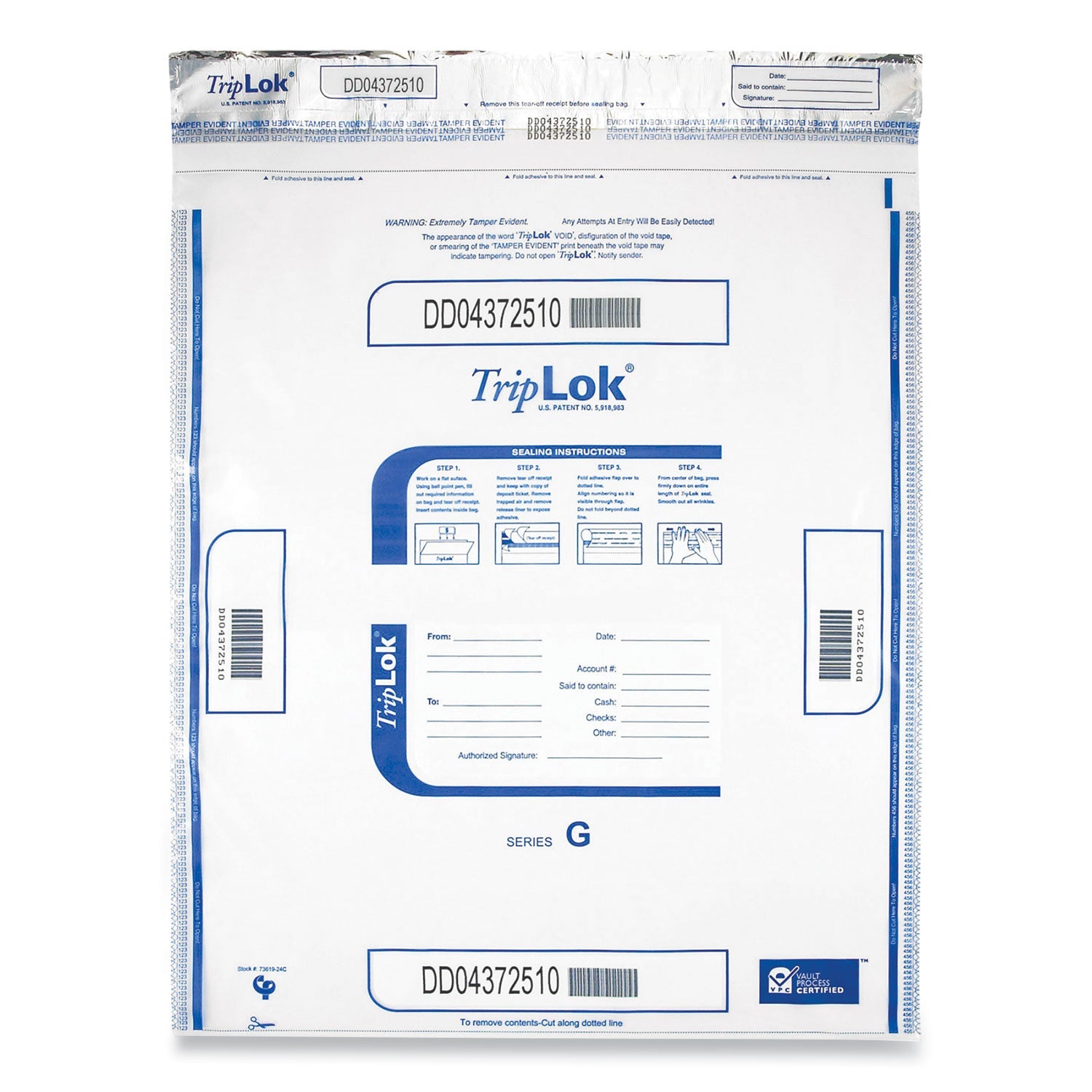 TripLOK Deposit Bag | 19 X 23 Clear, 250/CT