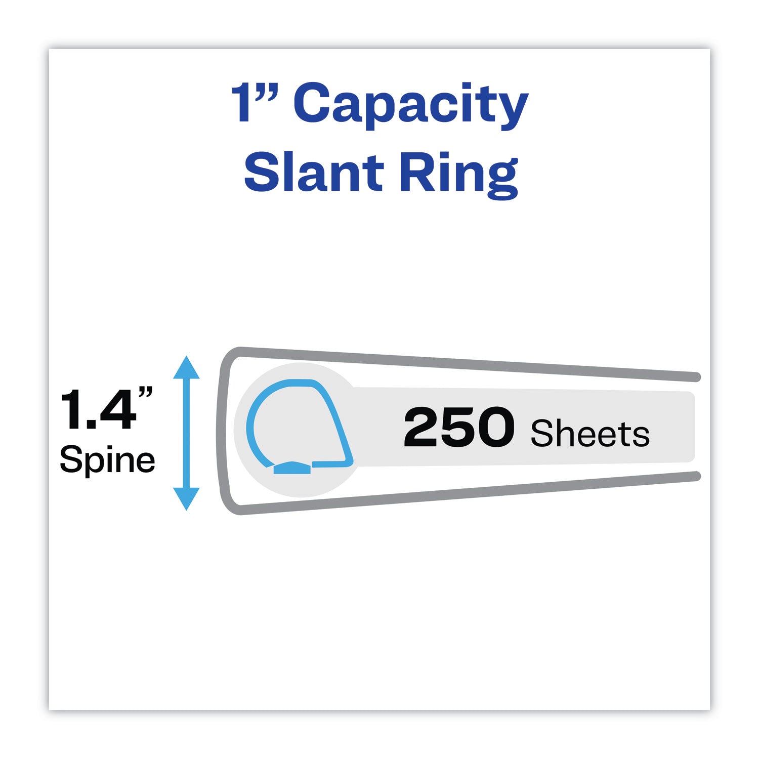 Avery® Heavy-Duty Non Stick View Binder With Durahinge And Slant Rings, 3 Rings, 1" Capacity, 11 X 8.5, White, 4/pack - Bloom Skins