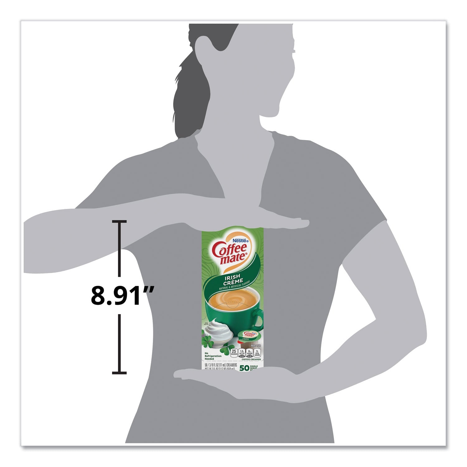 Coffee mate® Liquid Coffee Creamer, Irish Cream, 0.38 oz Mini Cups, 50/Box, 4 Boxes/Carton