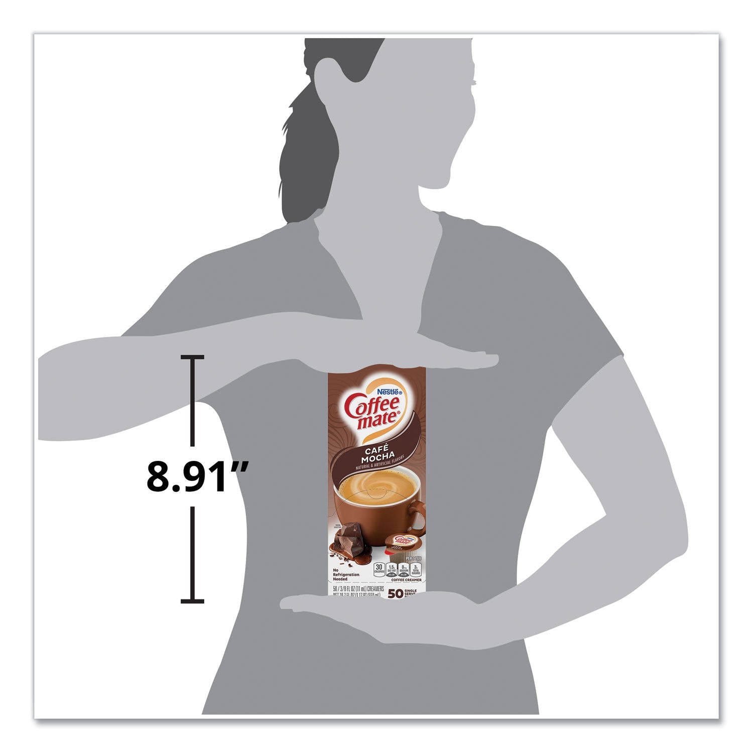 Coffee mate® Liquid Coffee Creamer, Cafe Mocha, 0.38 Oz Mini Cups, 50/box