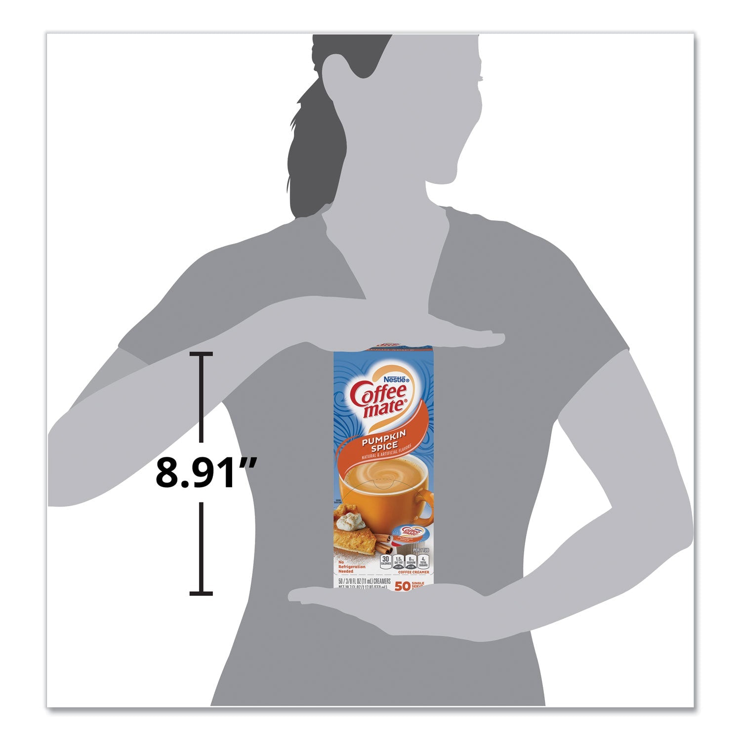 Coffee mate® Liquid Coffee Creamer, Pumpkin Spice, 0.38 Oz Mini Cups, 50/box
