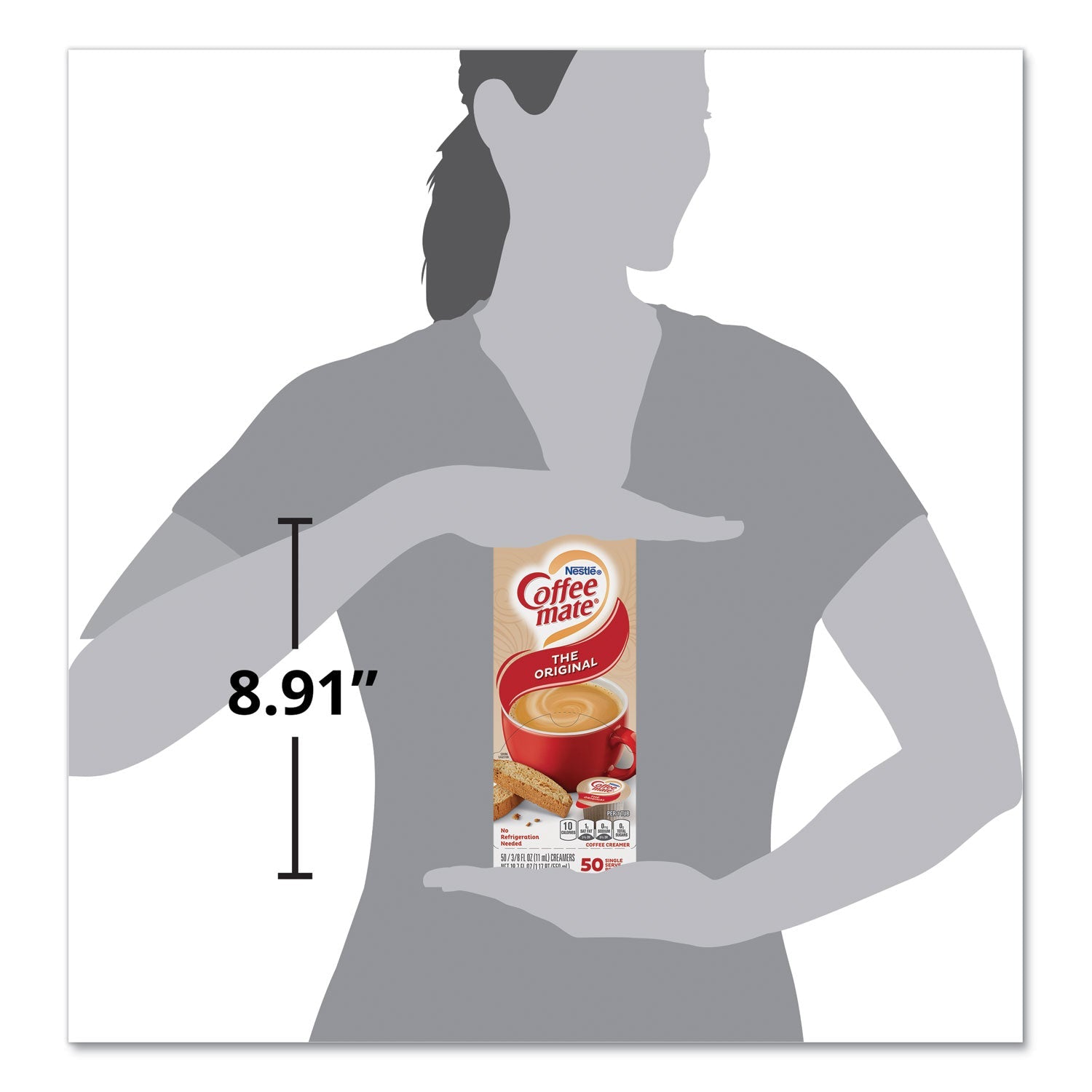 Coffee mate® Liquid Coffee Creamer, Original, 0.38 oz Mini Cups, 50/Box, 4 Boxes/Carton
