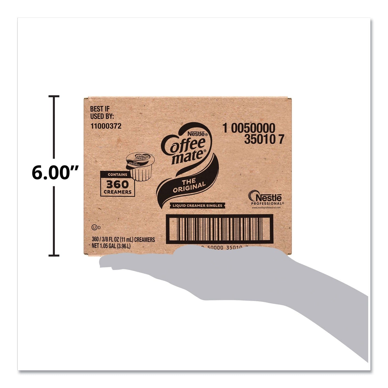 Coffee mate® Liquid Coffee Creamer, Original, 0.38 Oz Mini Cups, 360/carton