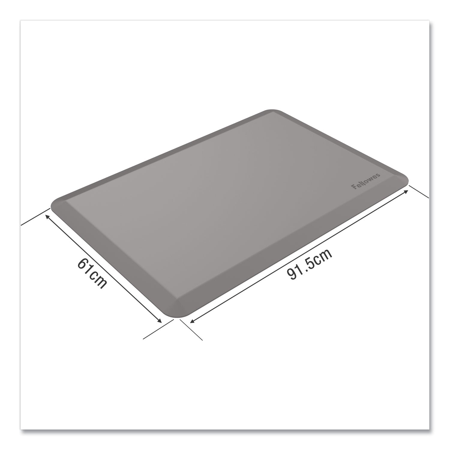 Fellowes® Anti-Fatigue Wellness Mat, Rectangular; Beveled Edges, 36 X 24, Black