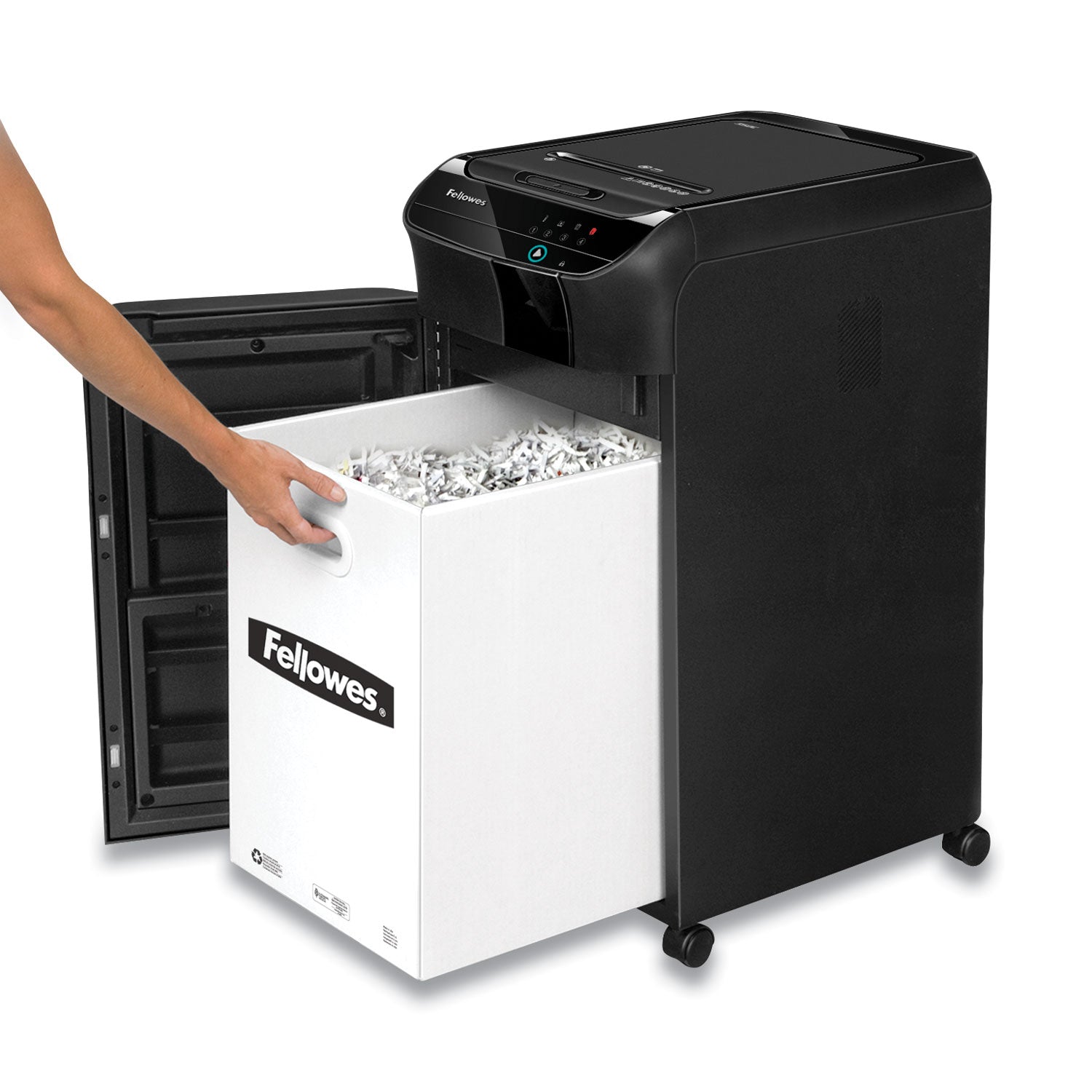 Fellowes® Automax 350c Auto Feed Cross-Cut Shredder, 350 Auto/12 Manual Sheet Capacity