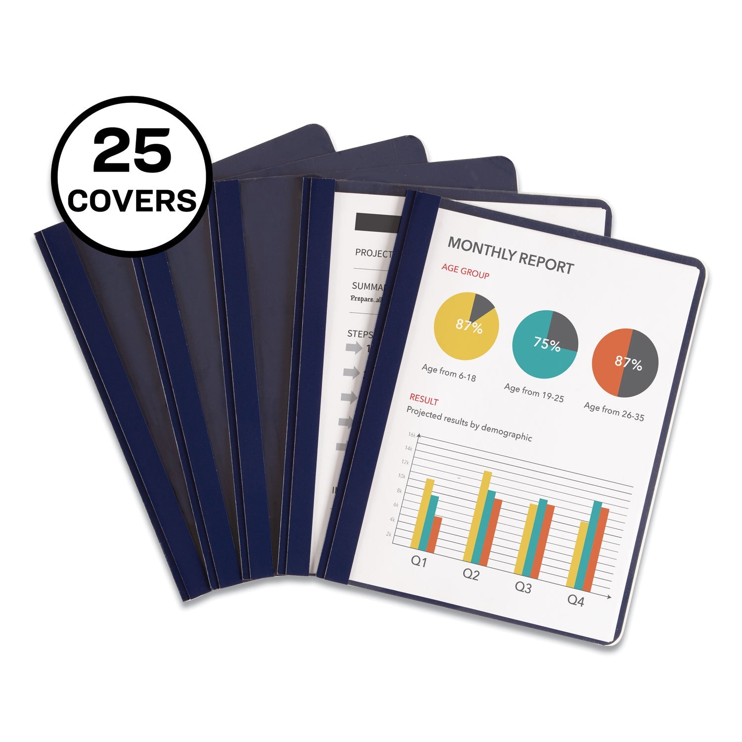 Durable Clear Front Report Cover | Blue | 25/box
